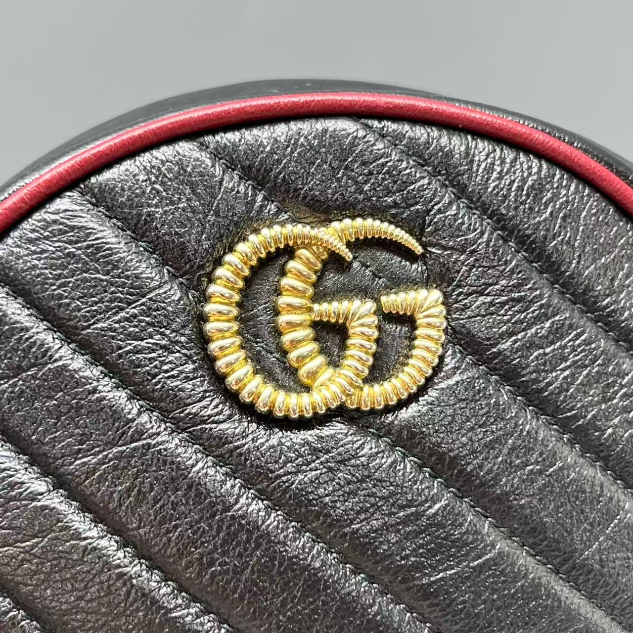 Gucci - GG Marmont Round Mini Bag - Leather - Multicolour - (Mini)