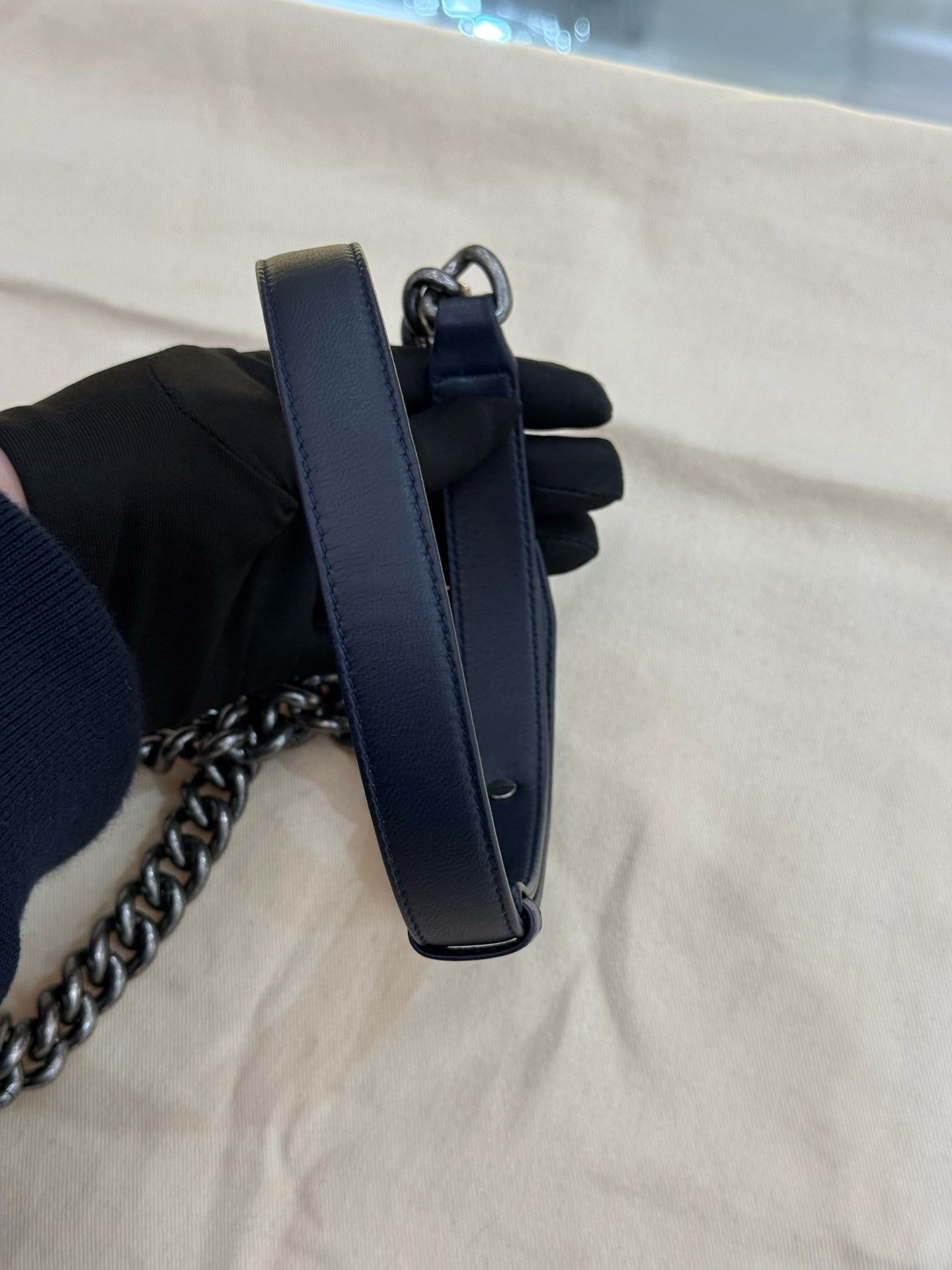 Chanel - Boy Bag Small - Lambskin leather - Navy - (small)