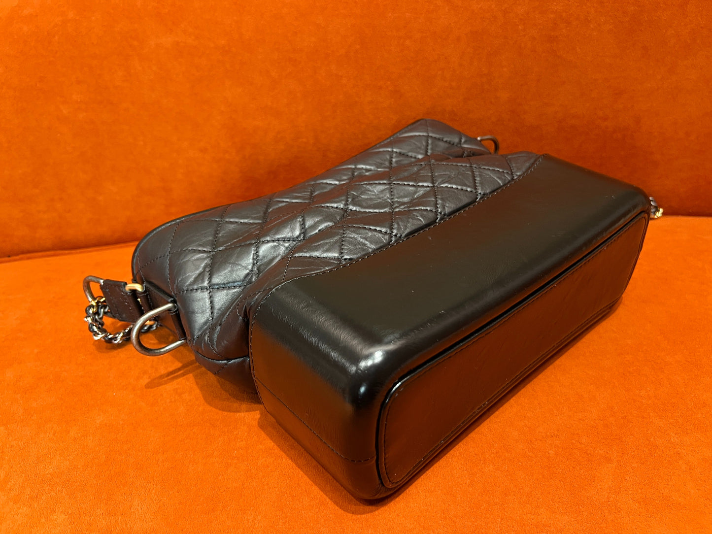 Chanel - Gabrielle Hobo Bag - Aged calfskin and polished calfskin leather - Black - (Medium)