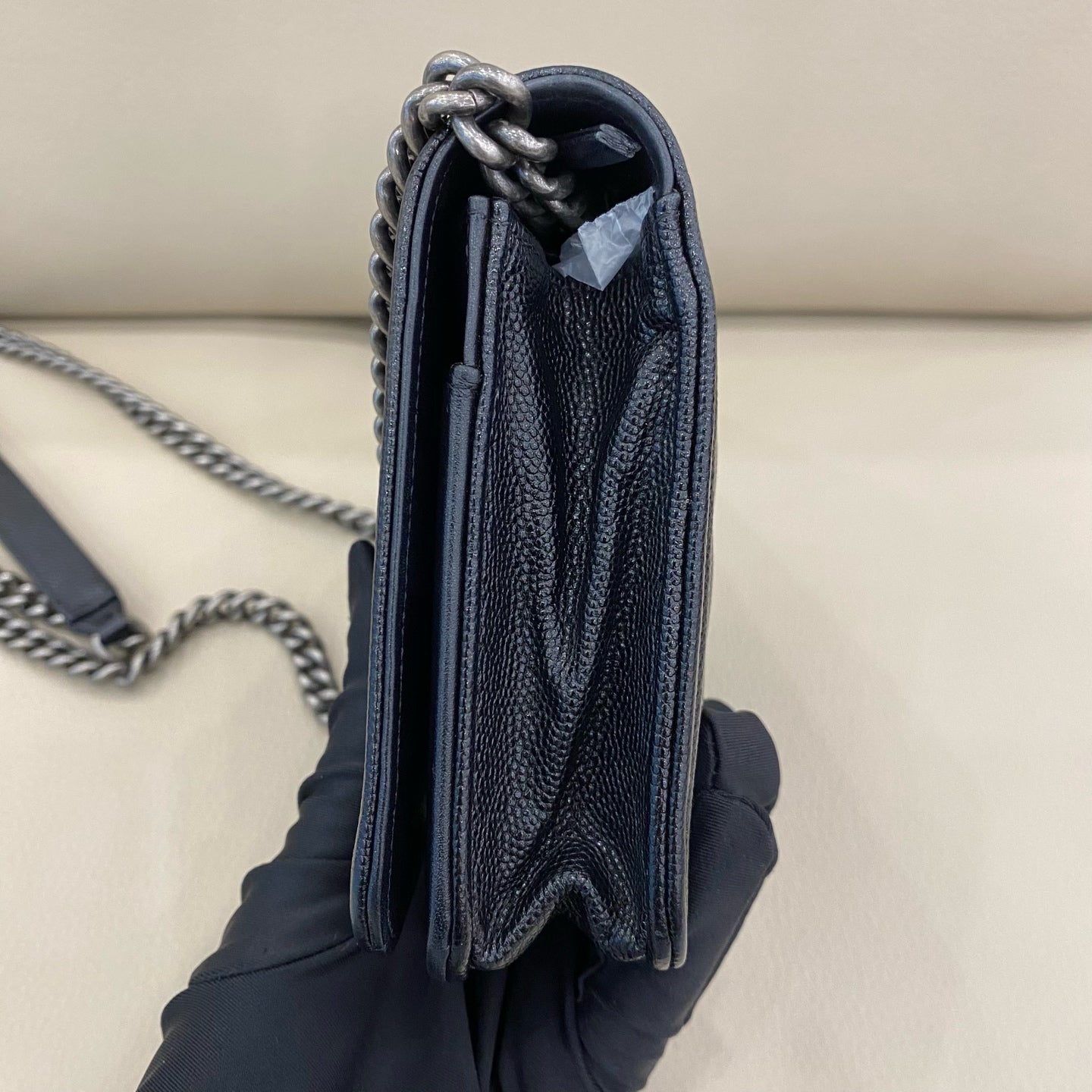 Chanel - Boy Chanel Wallet on Chain (WOC) - Caviar Leather - Black - (mini)
