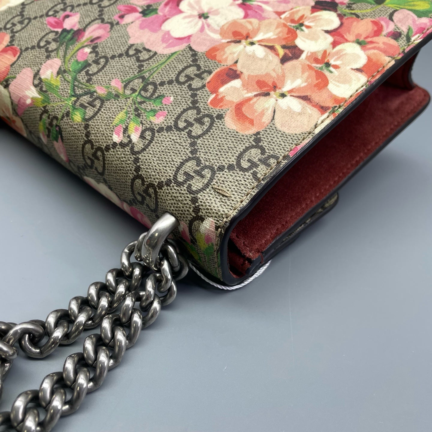 Gucci - Dionysus Floral Small Chain Bag - GG Supreme canvas, Suede, Leather trim - Multicolour, Beige, Burgundy - (small)
