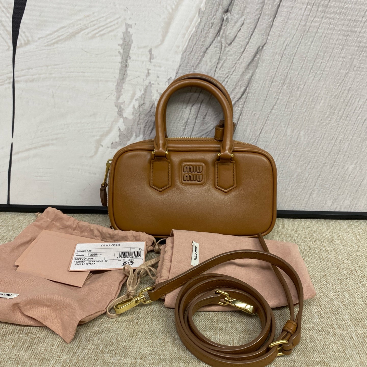 Miu Miu - Arcadie Bowling Bag - Leather - Brown - (mini)
