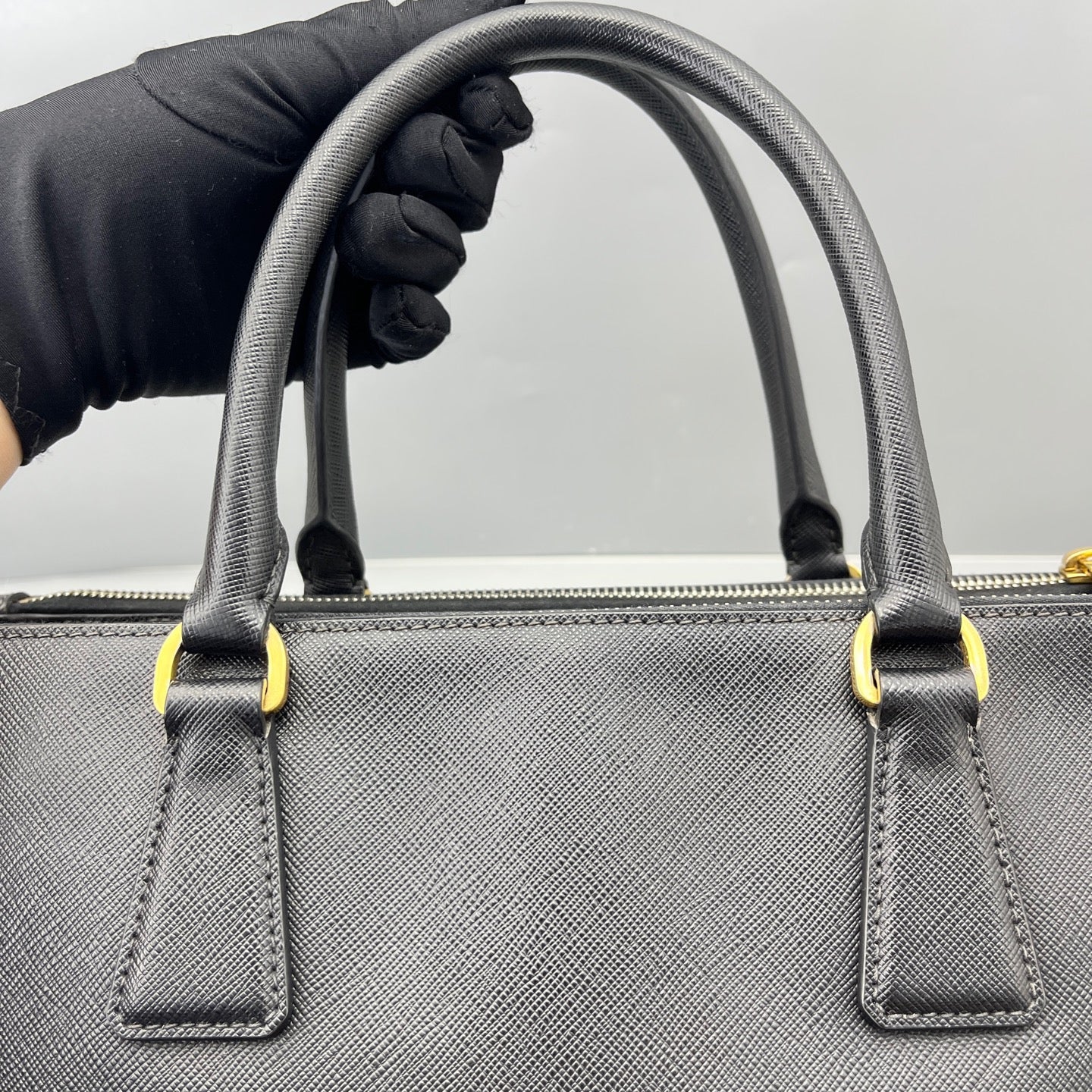 Prada - Galleria (Saffiano Lux Double Zip Tote) - Saffiano leather - Black - (medium)