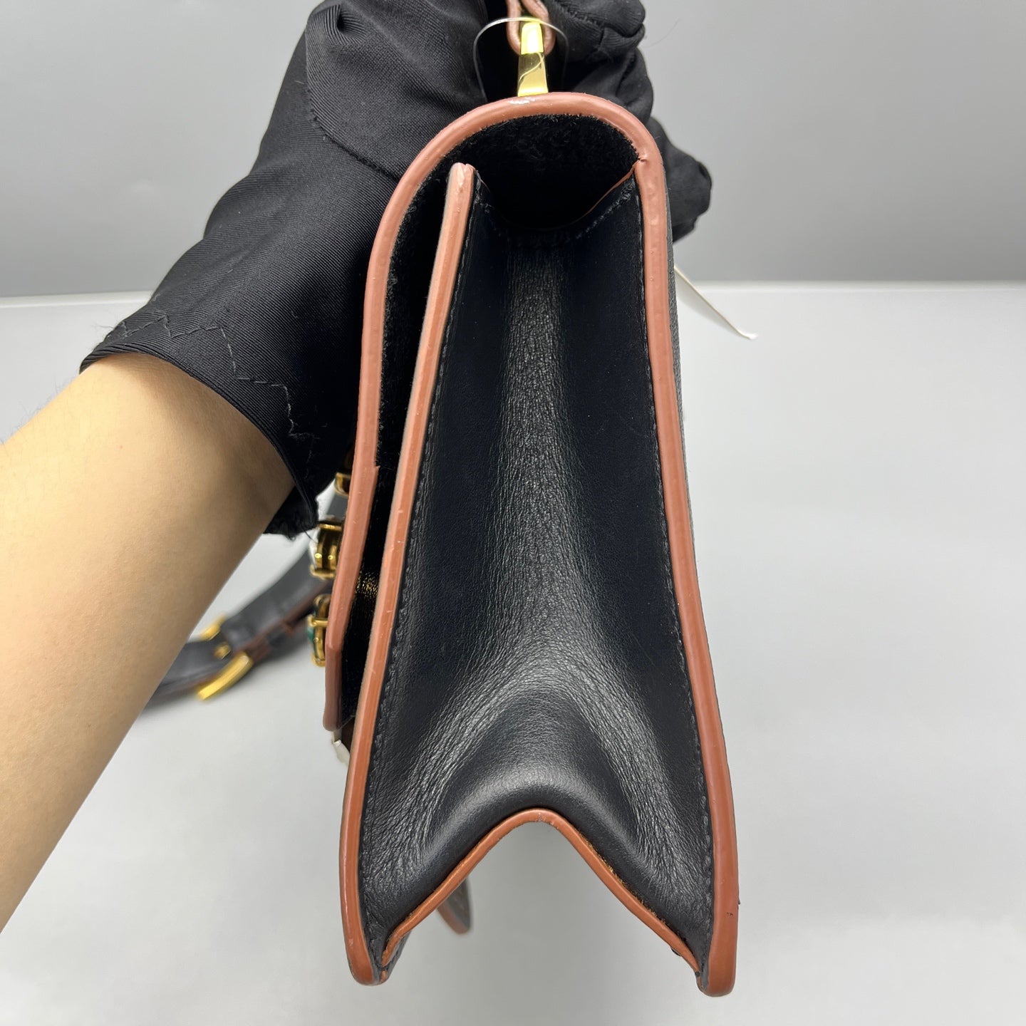 Miu Miu - Jewel Embellished Shoulder Bag - Leather - Black - (Small)