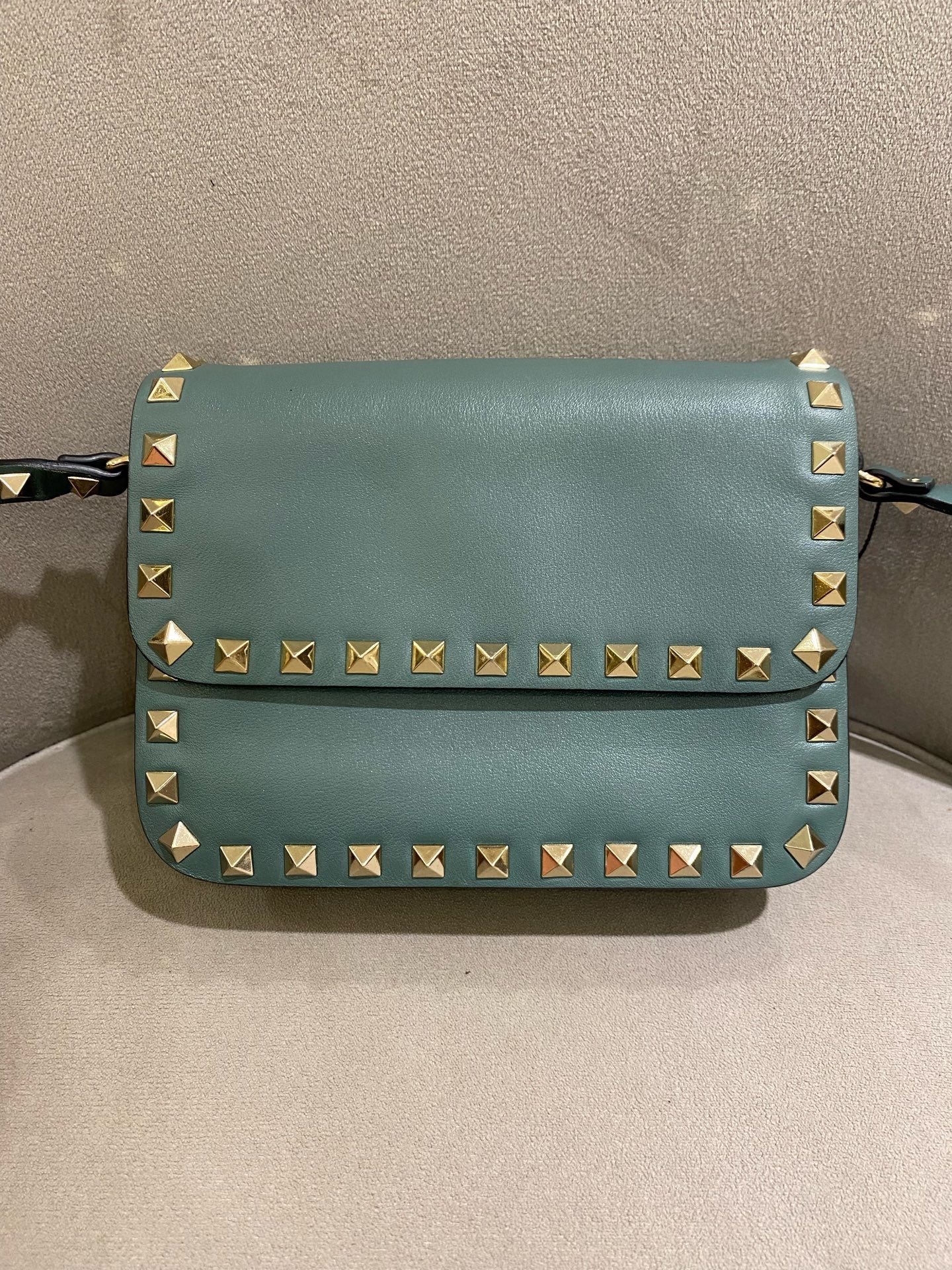 Valentino - Rockstud Mini Crossbody Bag - Leather - Sky Blue - (mini)