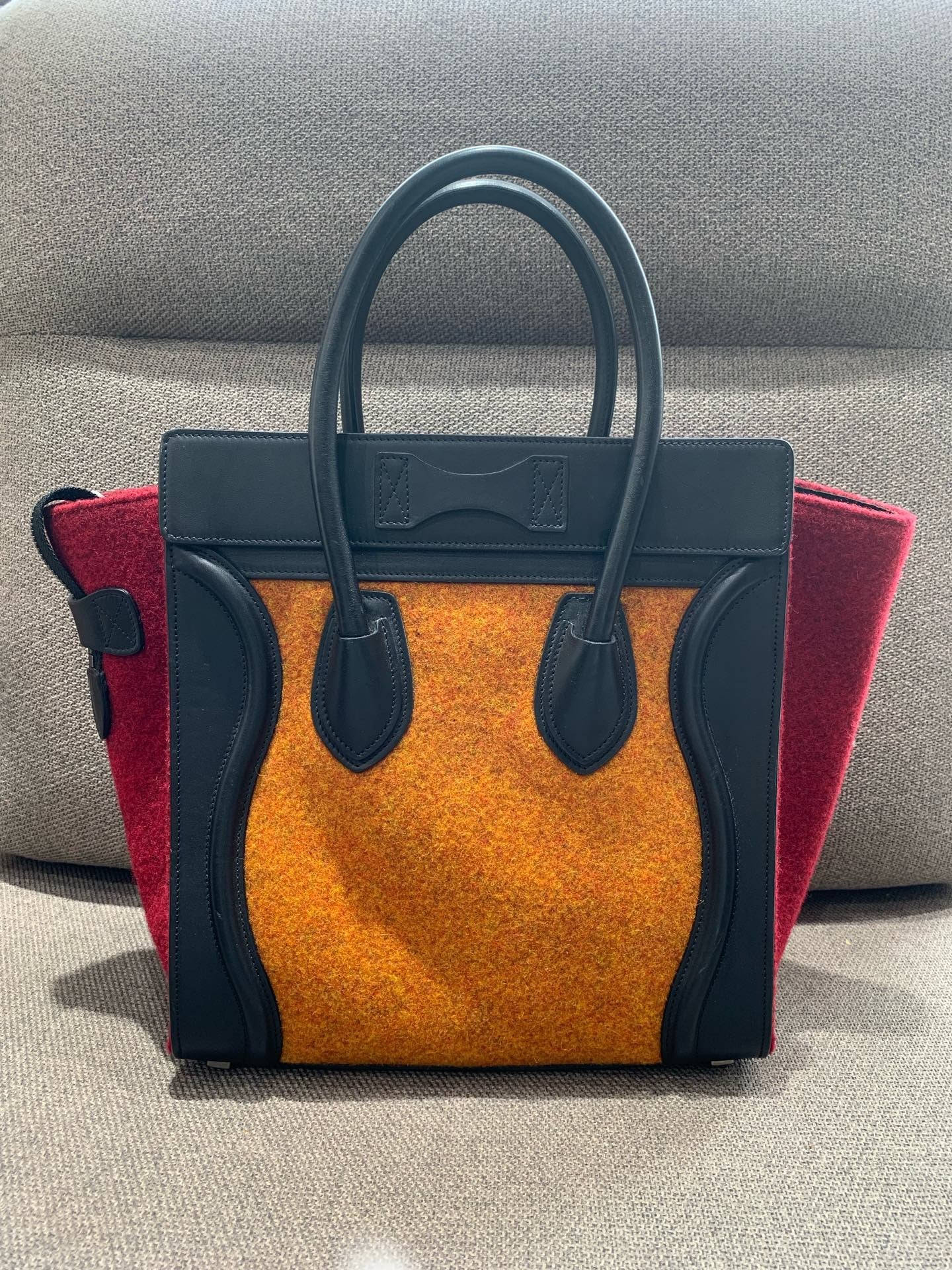 Celine - Luggage Bag - Leather, Wool - Multicolour - (medium)