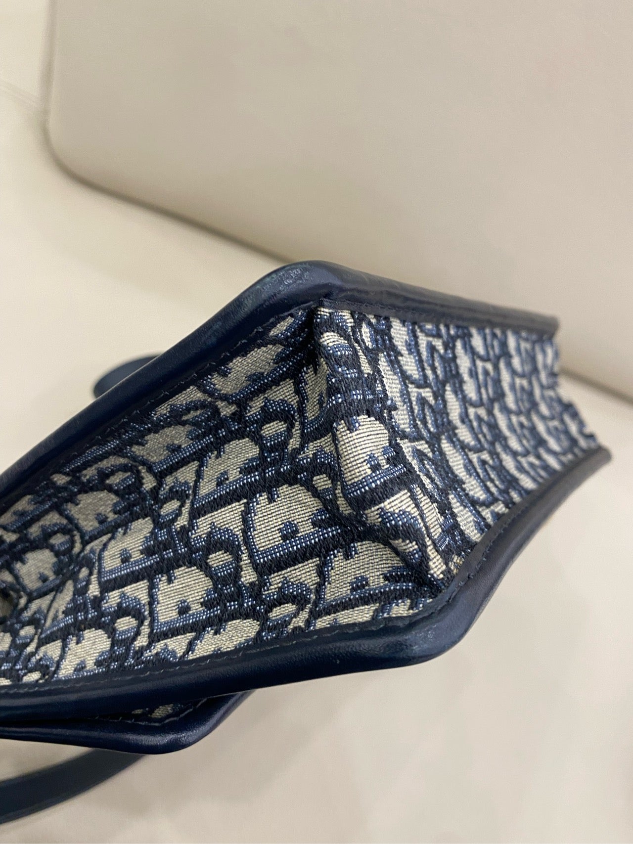 Dior - 30 Montaigne - Dior Oblique jacquard canvas with leather trim - Navy - (medium)