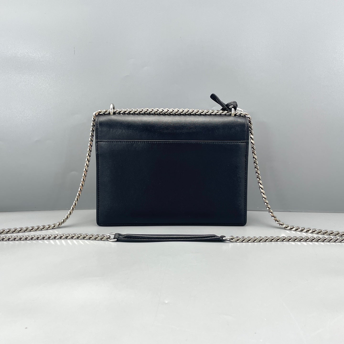 Saint Laurent - Sunset Medium - Grained leather - Black with Silver-tone Hardware - (Medium)