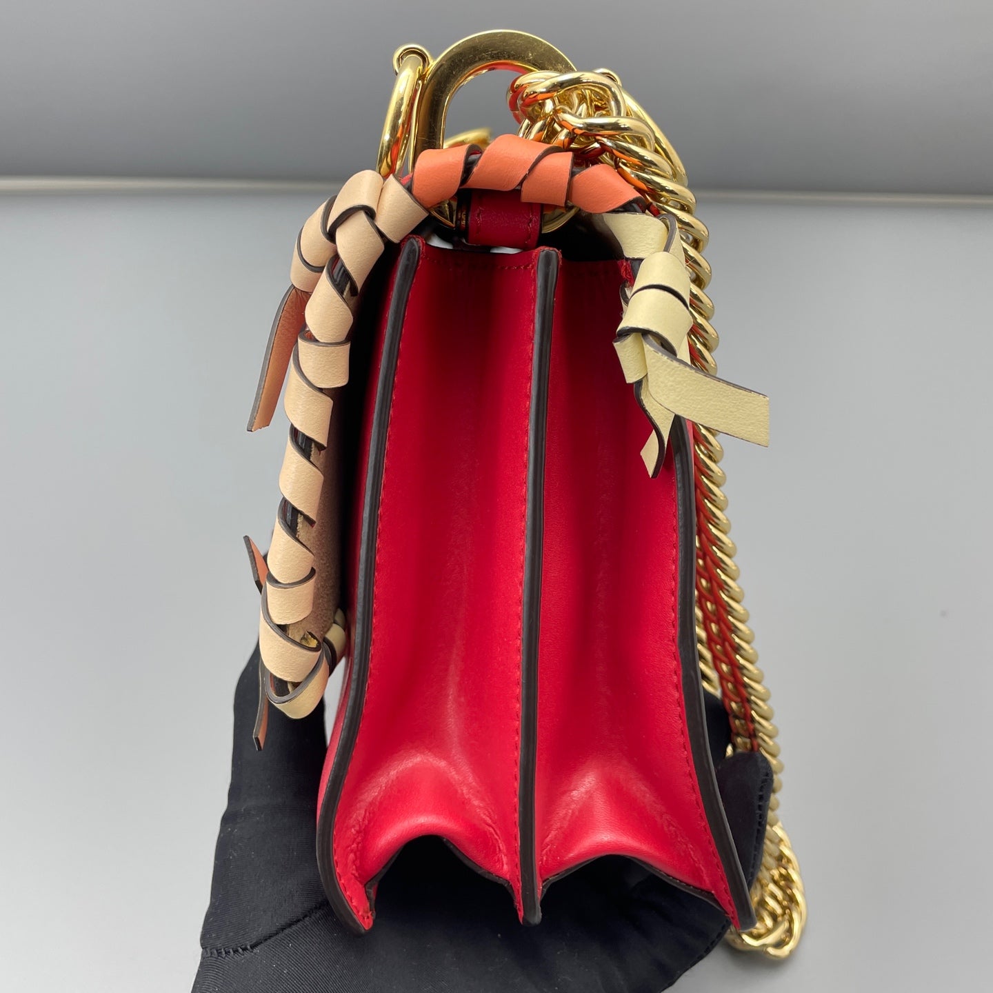 Fendi - Bow Chain Bag - Leather - Red - (small)