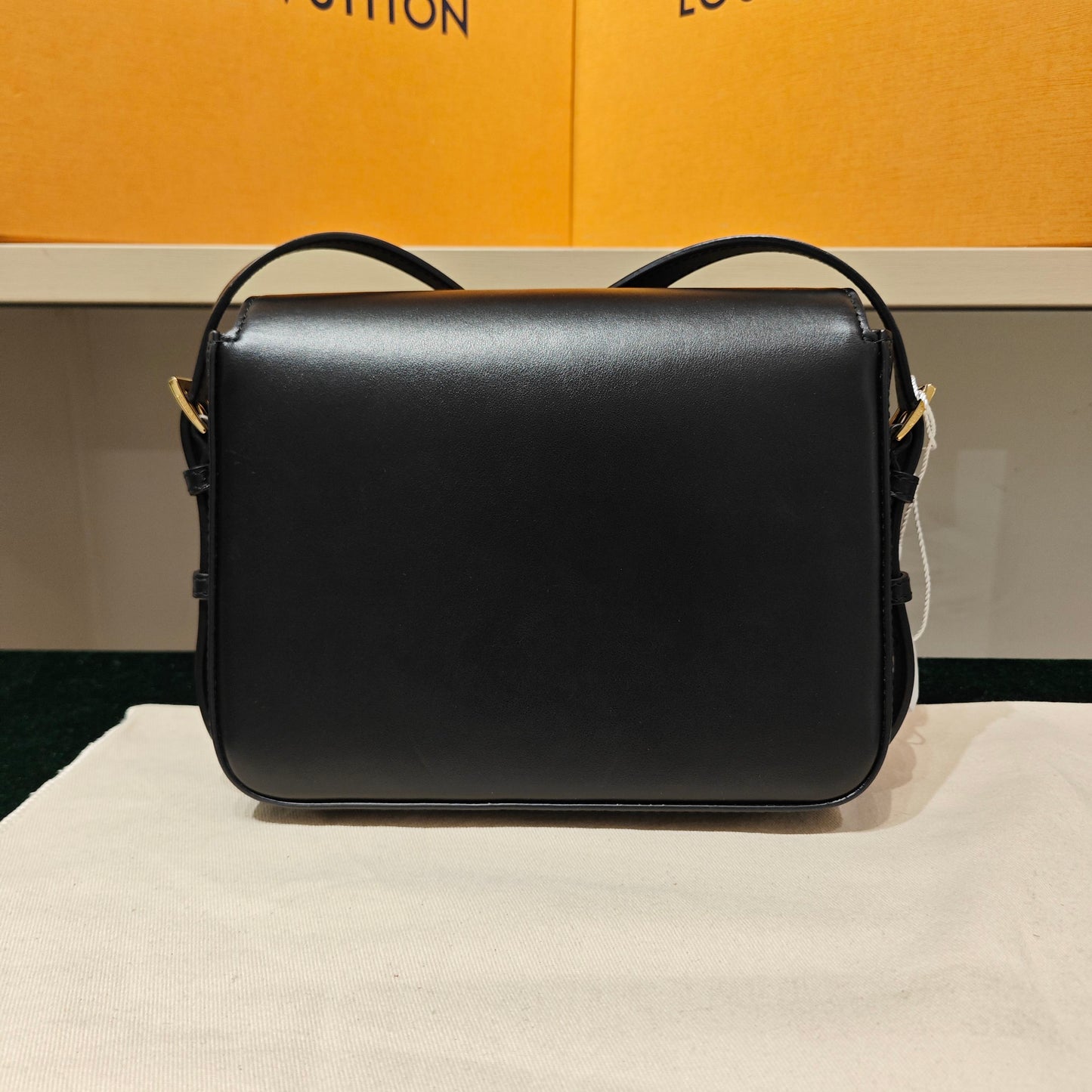 Burberry - Horseferry Logo Flap Bag - Leather - Black - (Small)