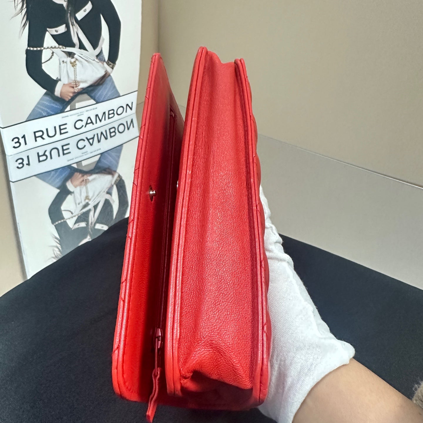 Chanel - Wallet on Chain (WOC) - Lambskin leather - Red - (Mini)