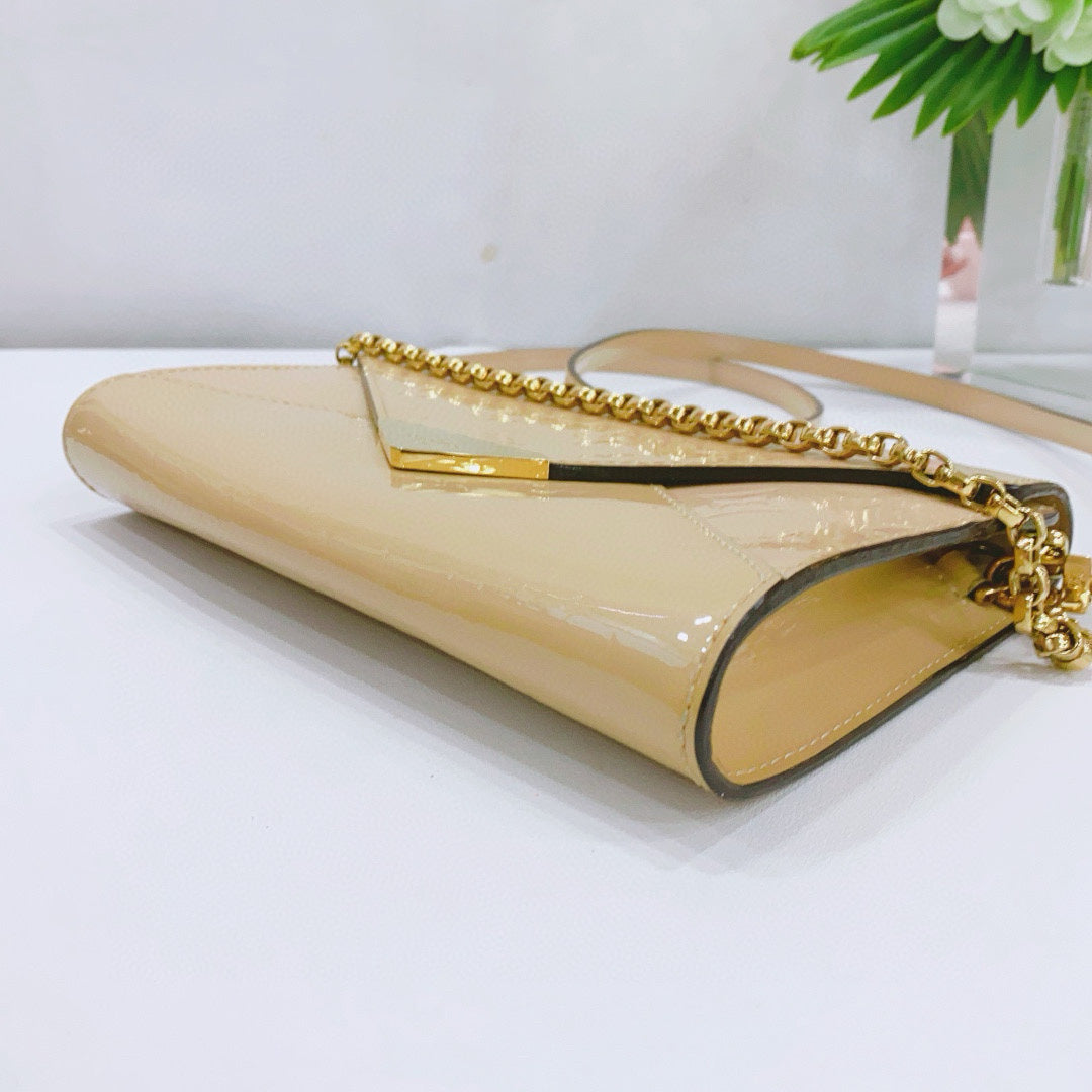 Louis Vuitton - Mira Wallet on Chain - Patent leather - Beige - (Small)