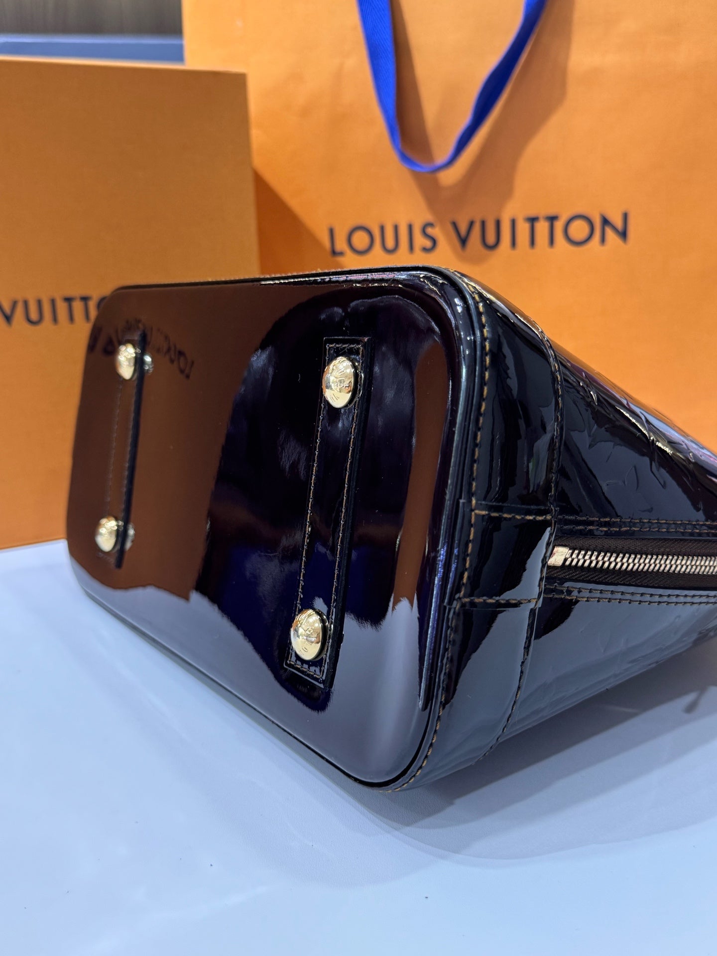 Louis Vuitton - Alma GM - Patent leather - Burgundy - (Large)
