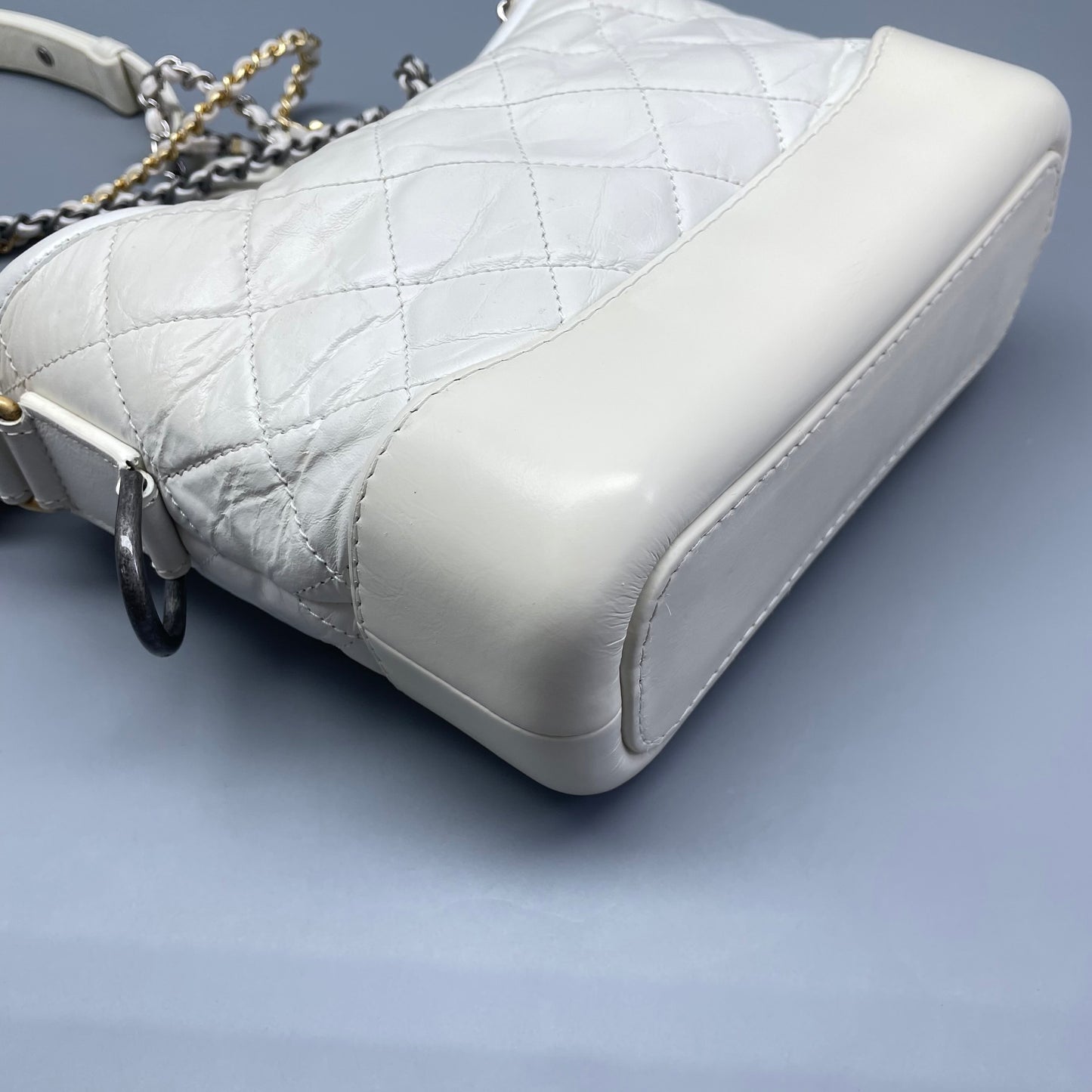 Chanel - Gabrielle Hobo Bag (Small) - Leather - White - (Small)