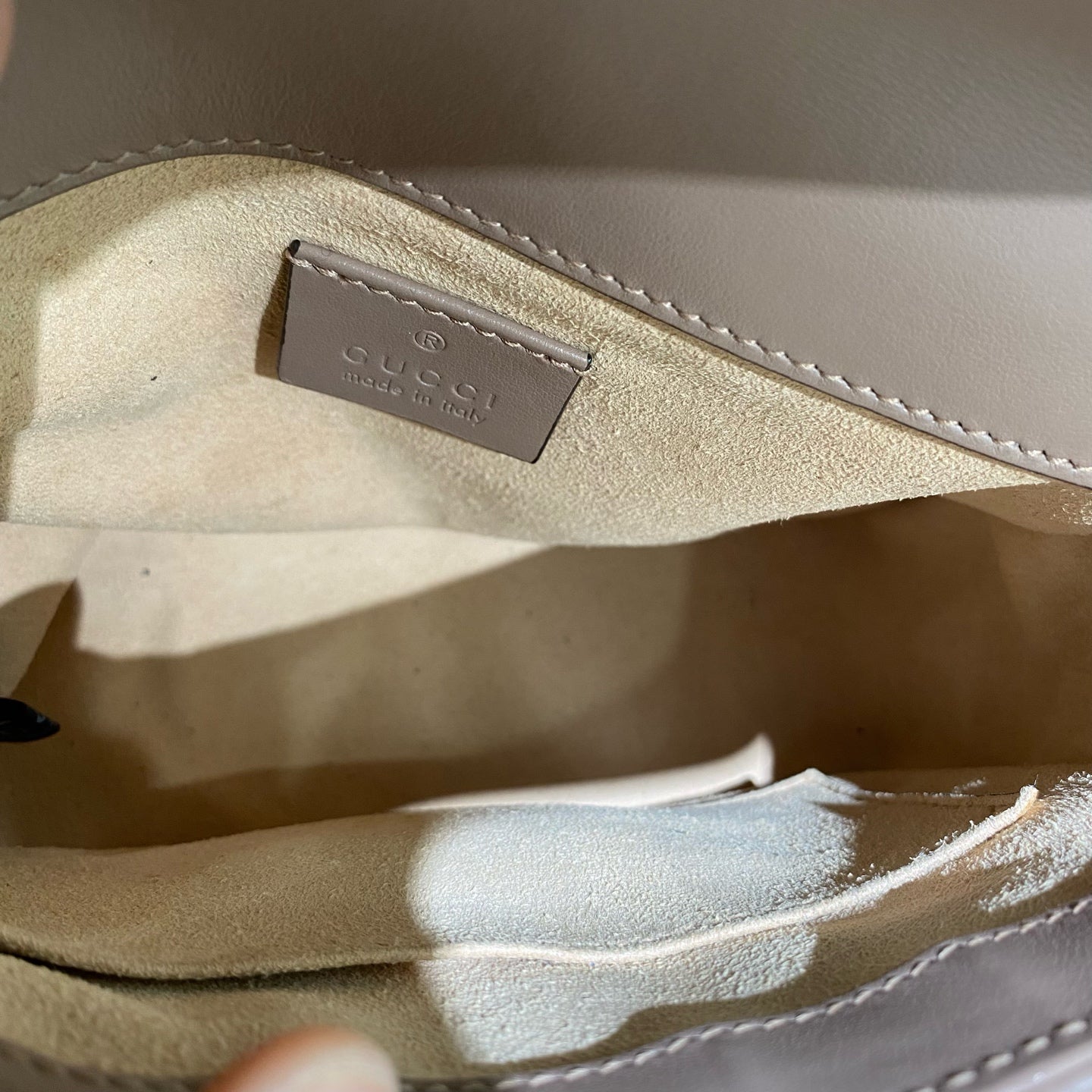 Gucci - GG Marmont Matelassé Top Handle Mini Bag - Leather - Beige - (mini)