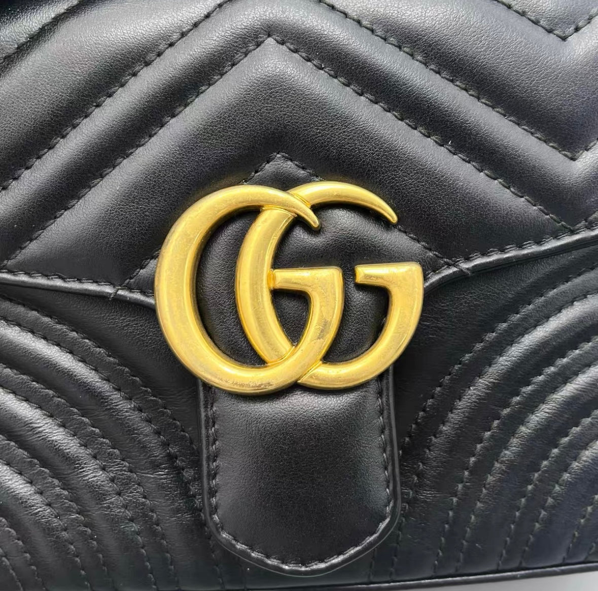 Gucci - GG Marmont Matelassé Mini Top Handle Bag - Leather - Black - (mini)