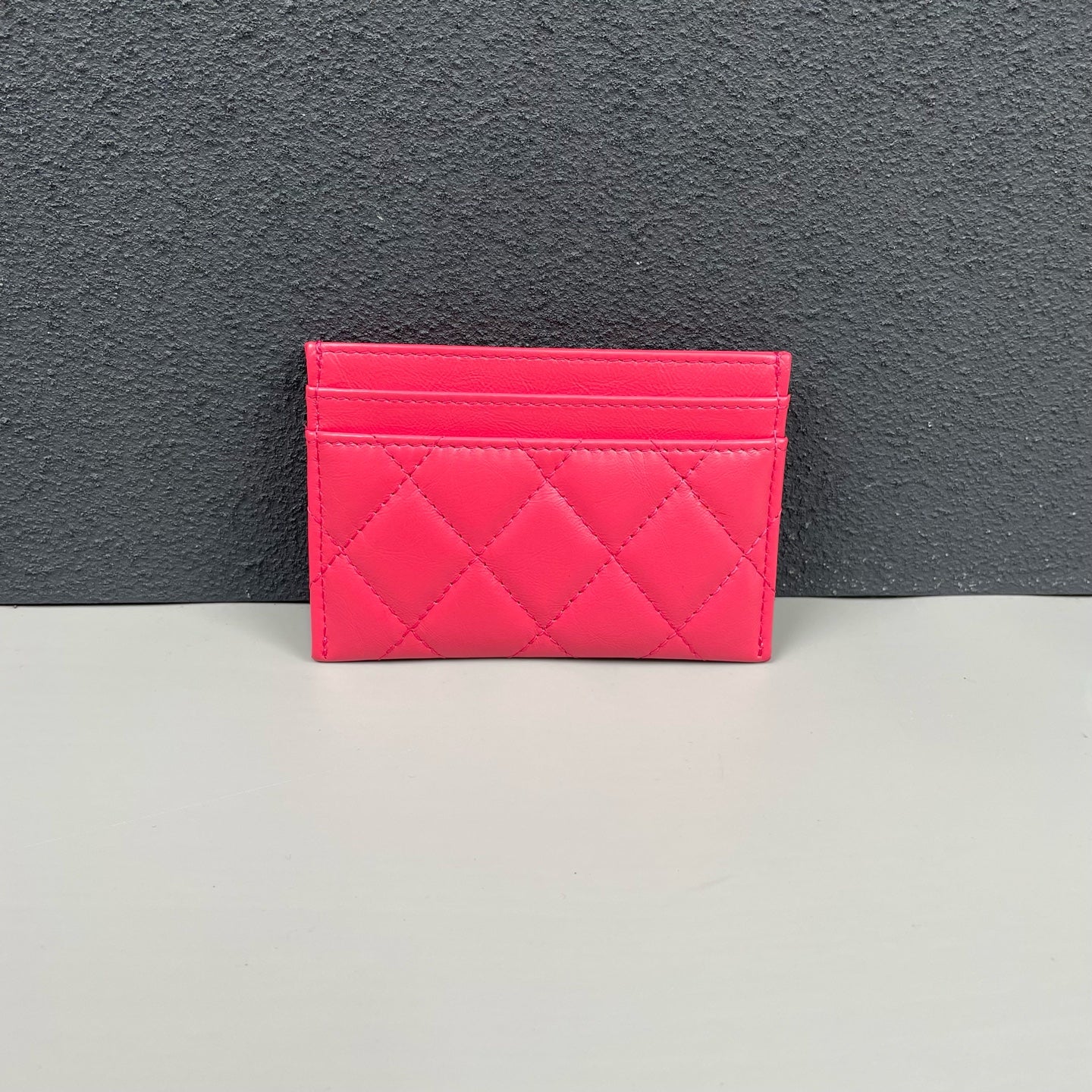 Chanel - 2.55 Series Card Holder - Lambskin leather - Pink with Gold-Tone Hardware - (small)