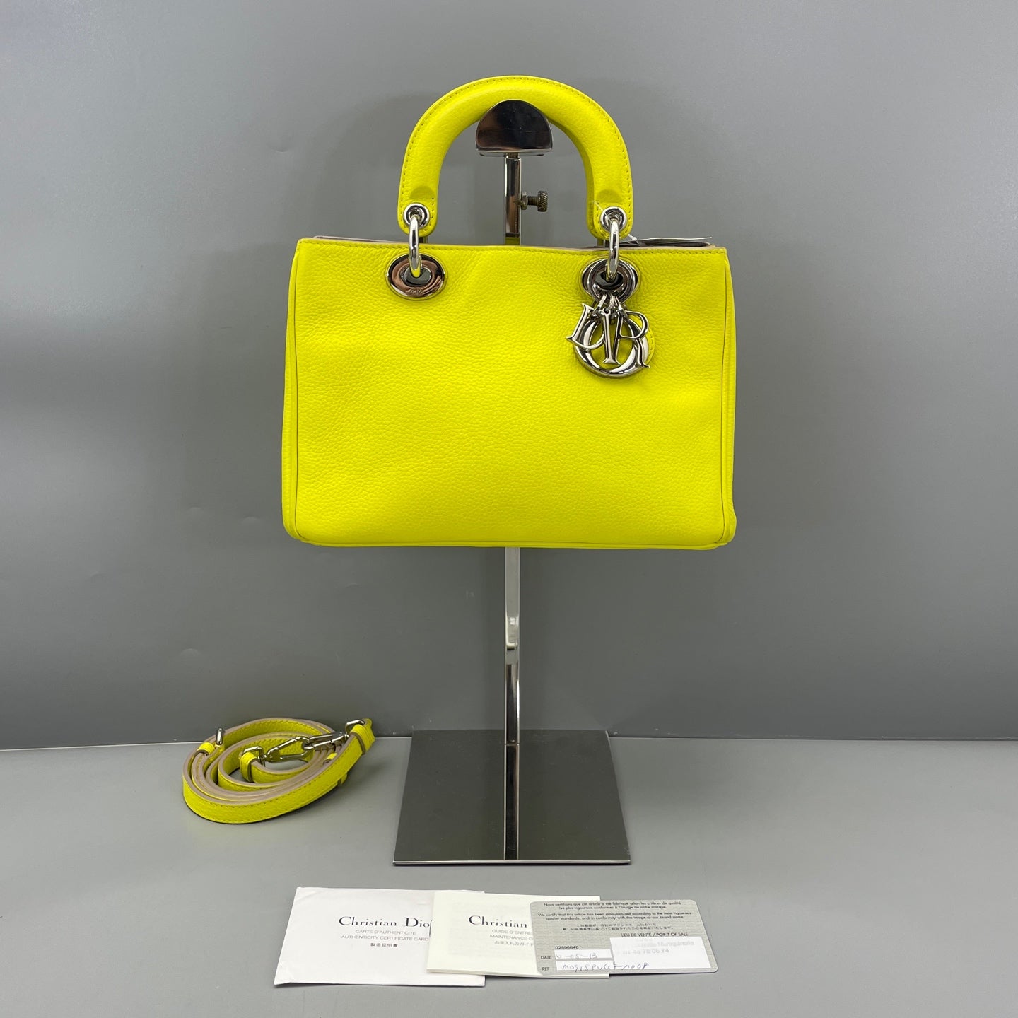 Dior - Lady Dior Mini Tote - Leather - Yellow - (mini)