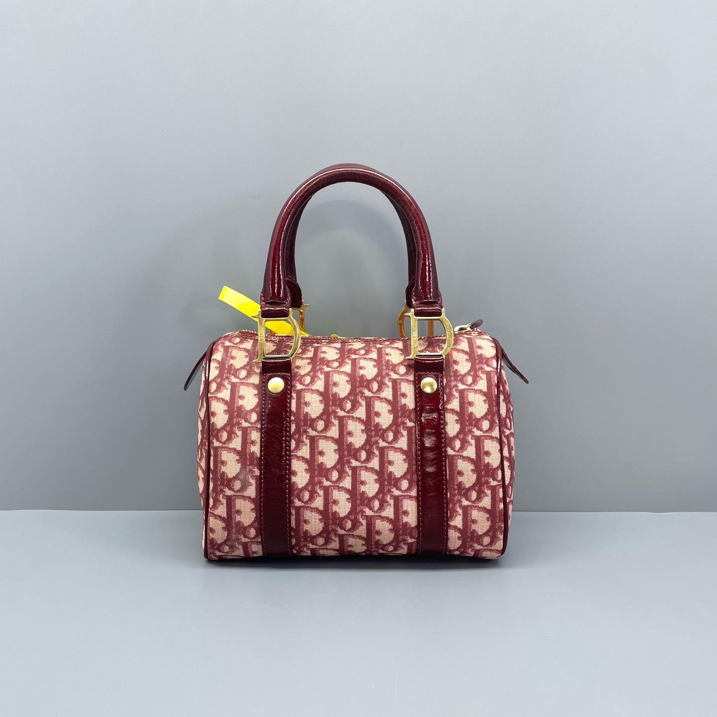 Dior - Boston Bag - Canvas and Patent leather - Red - (mini)