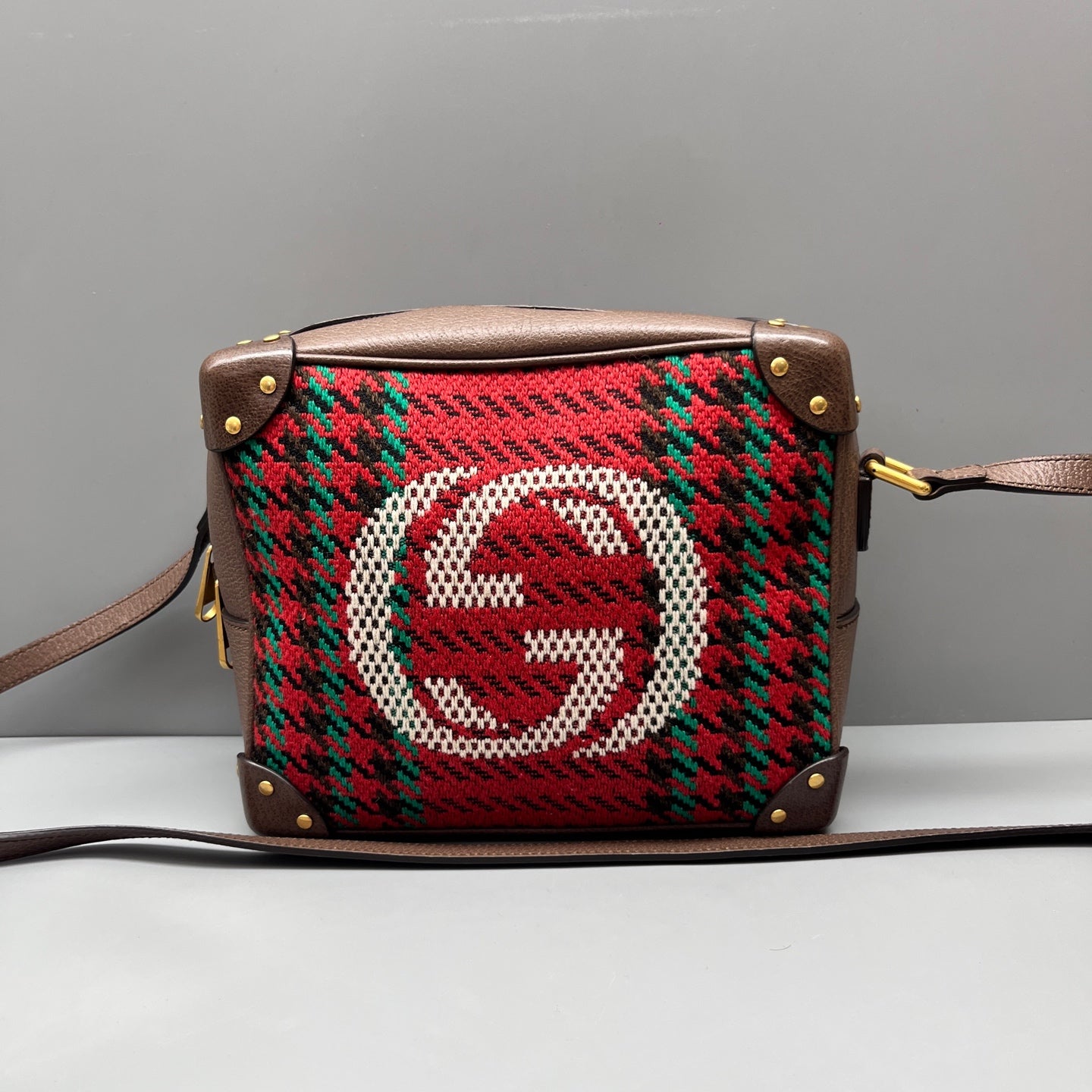 Gucci - GG Knit Box Bag - Knitted textile and Leather - Multicolour - (small)