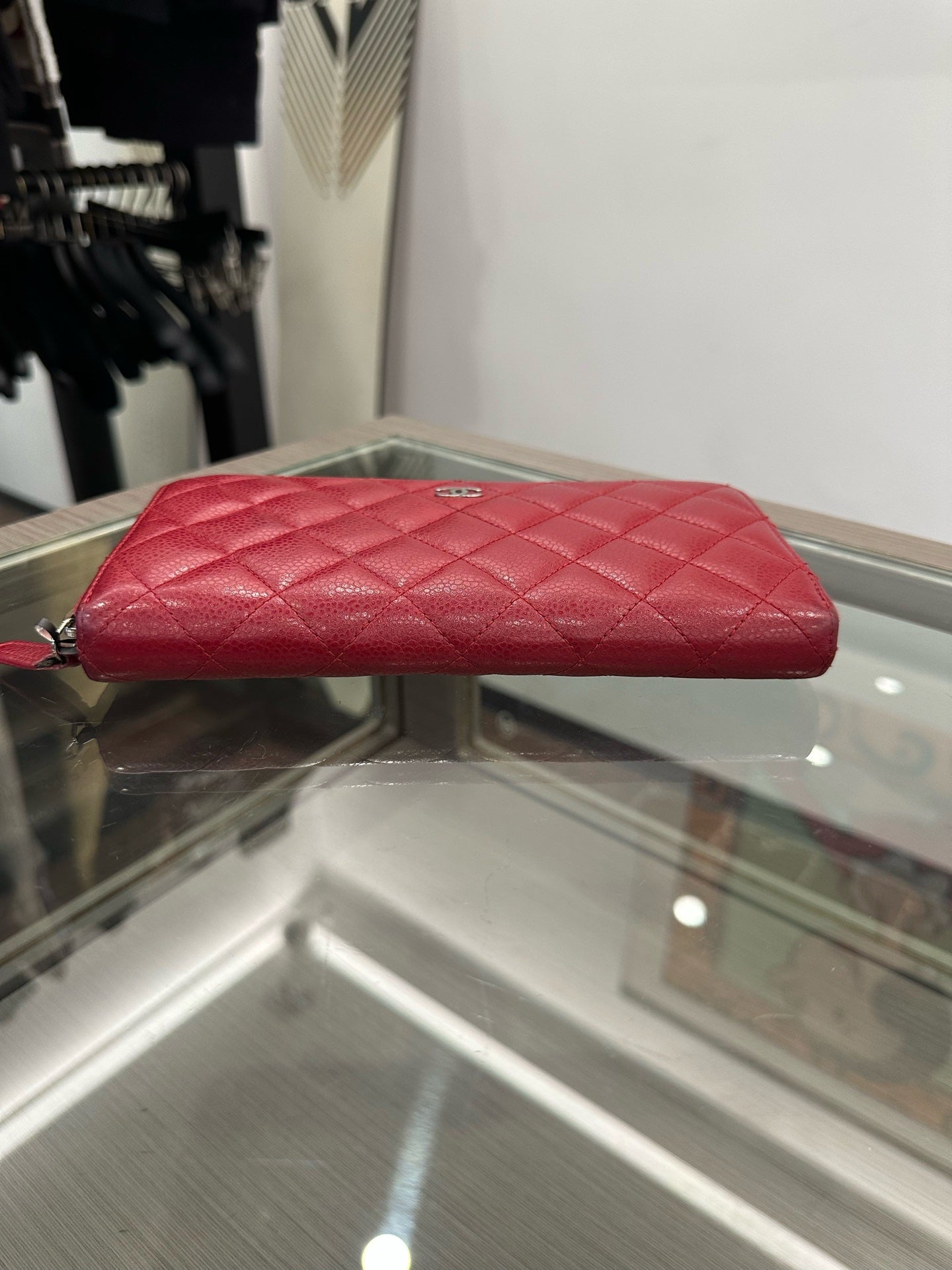Chanel - Zippy Wallet - Grained leather - Red - (medium)