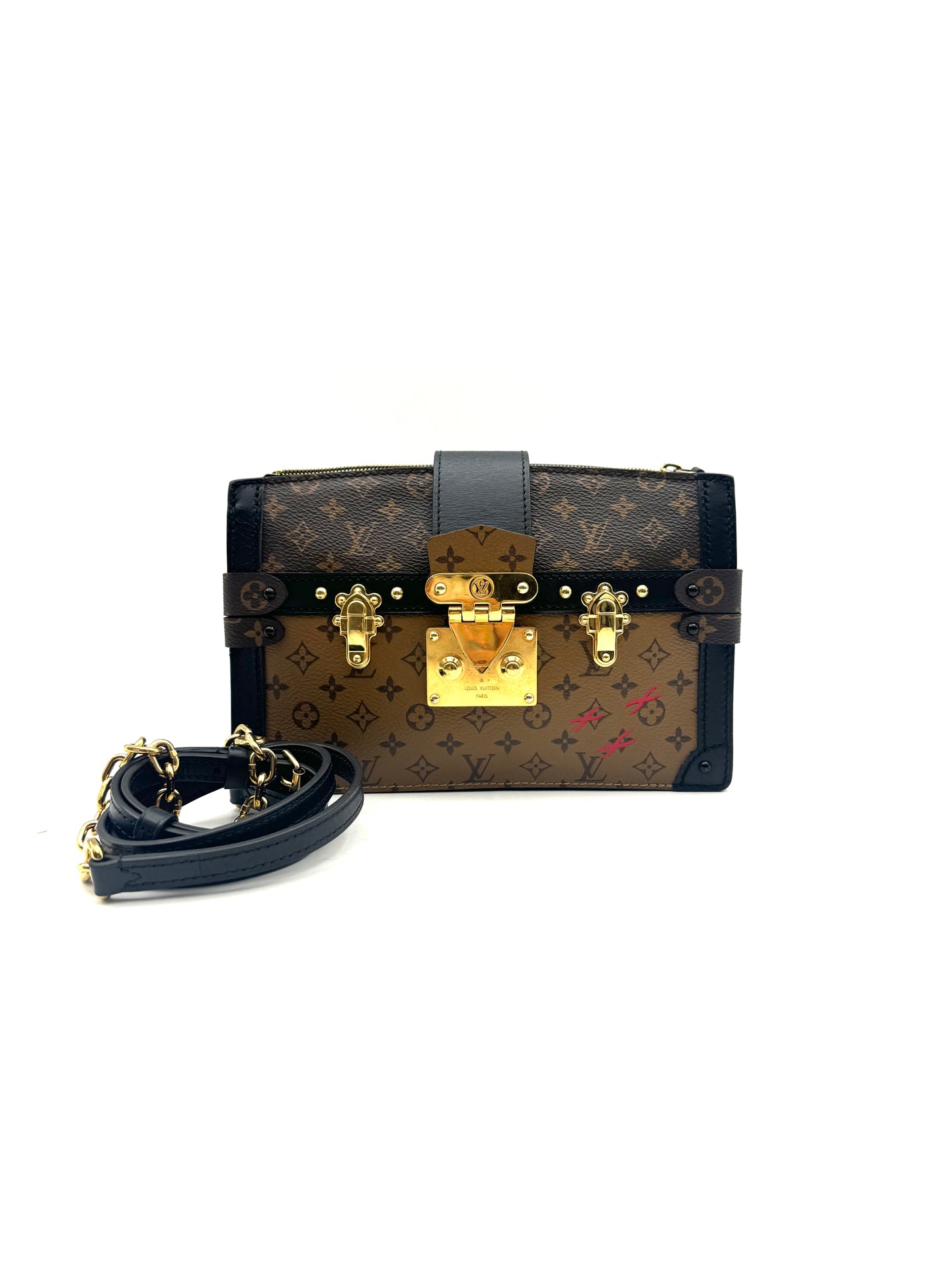 Louis Vuitton - Trunk Clutch - Coated canvas with cowhide leather trim - Brown - (Mini)