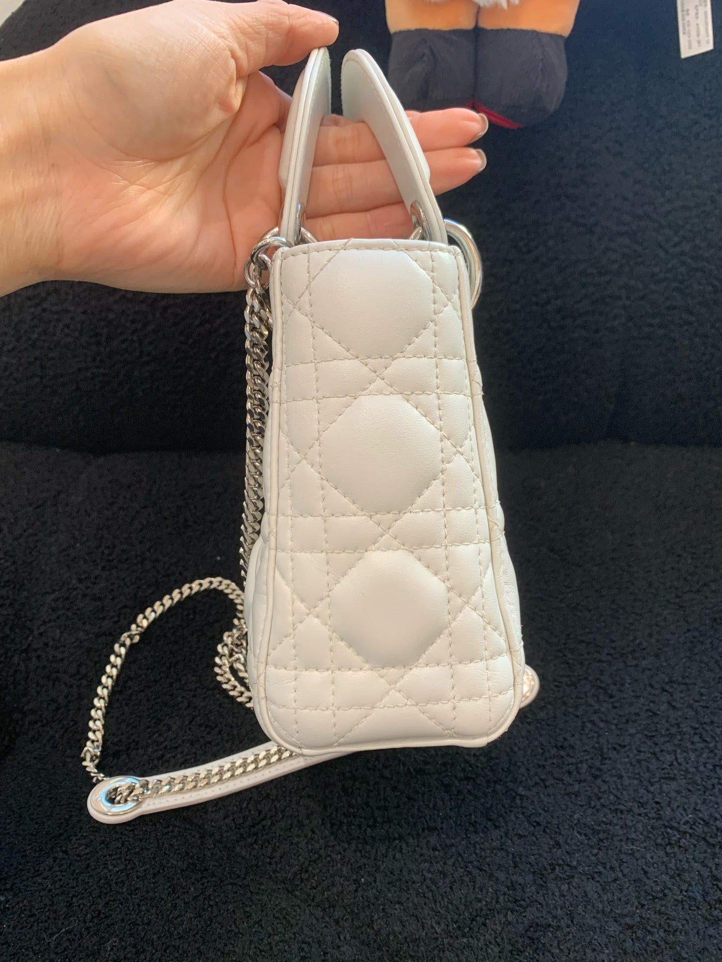 Dior - Lady Dior Mini - Lambskin leather - White - (mini)