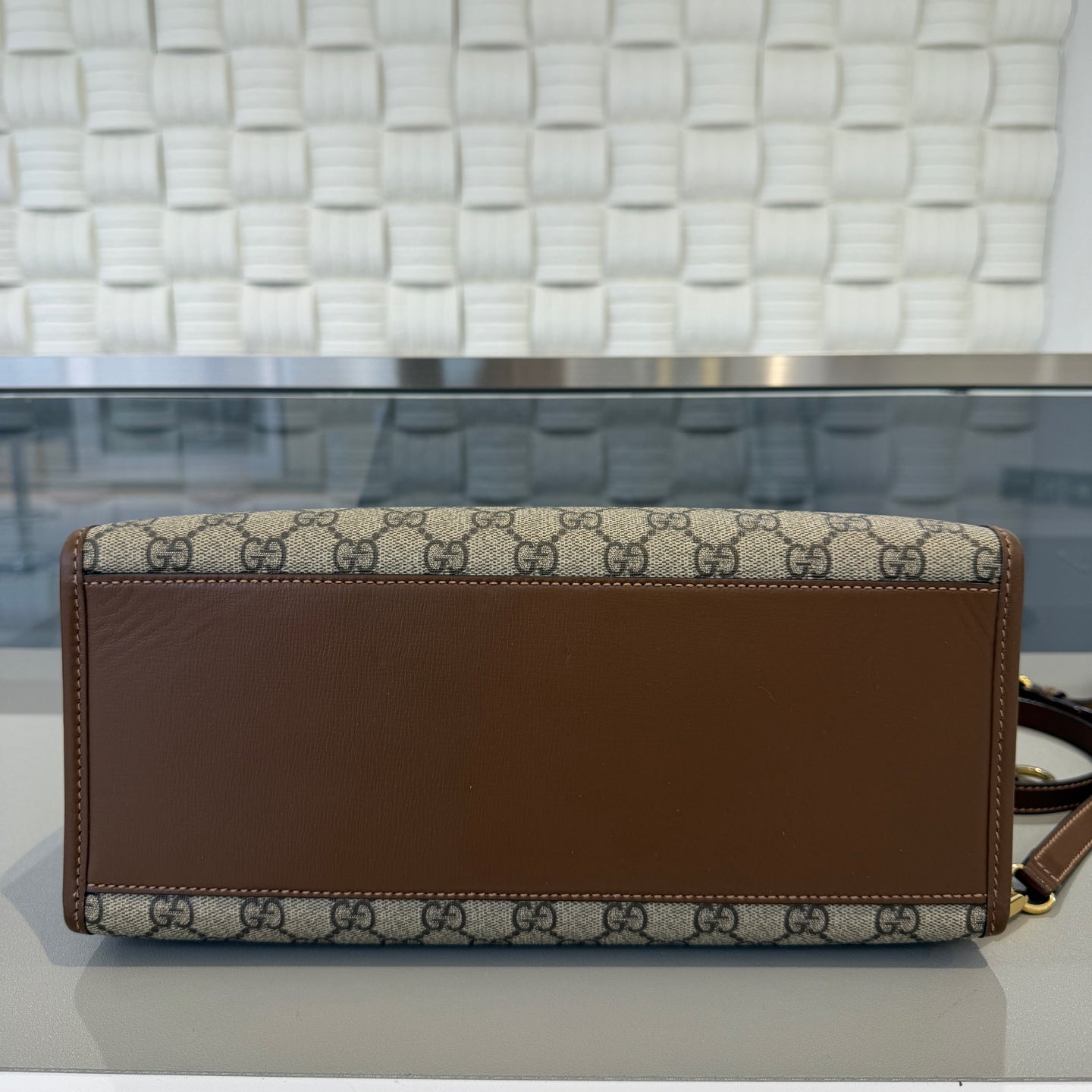 Gucci - GG Retro Tote Bag 659983 92TCG 8563 - GG Supreme canvas and Leather - Beige and Brown - (Medium)