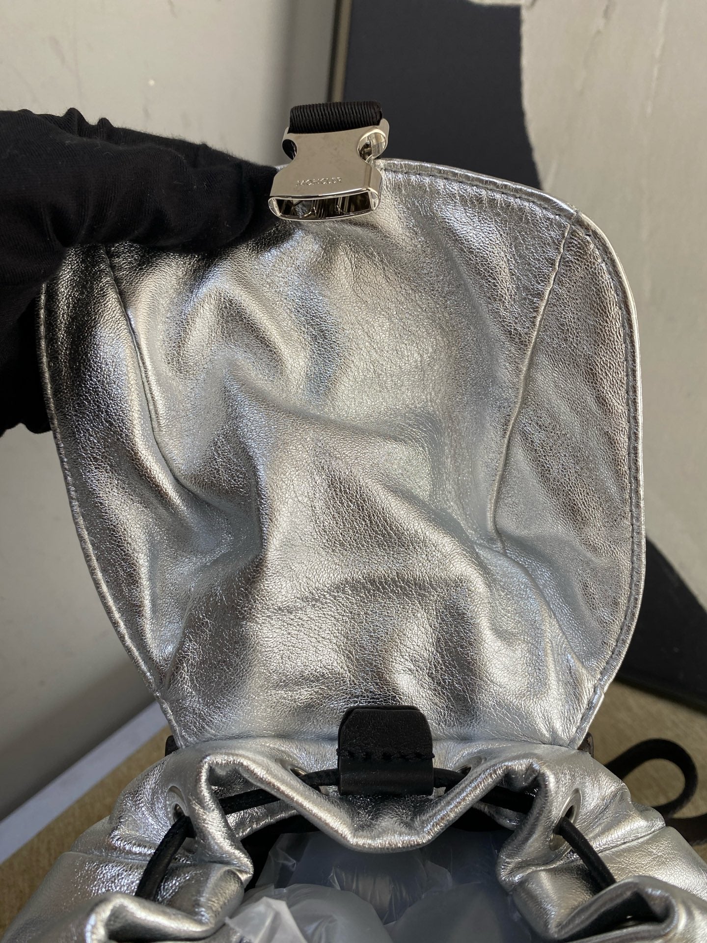 Moncler - Mini Dauphine - Metallic leather - Silver - (mini)