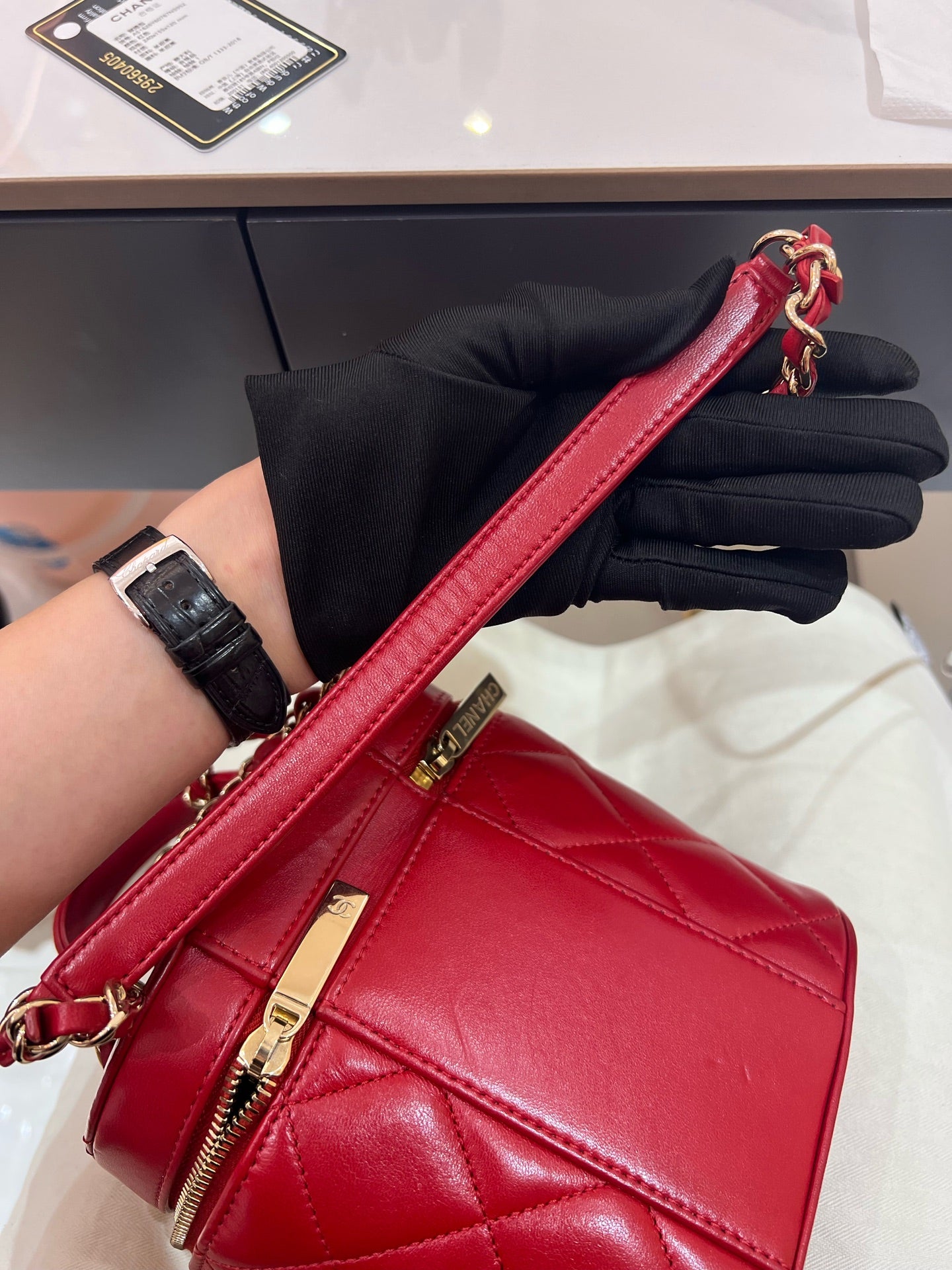 Chanel - Trendy CC Vanity Case - Lambskin leather - Red - (mini)
