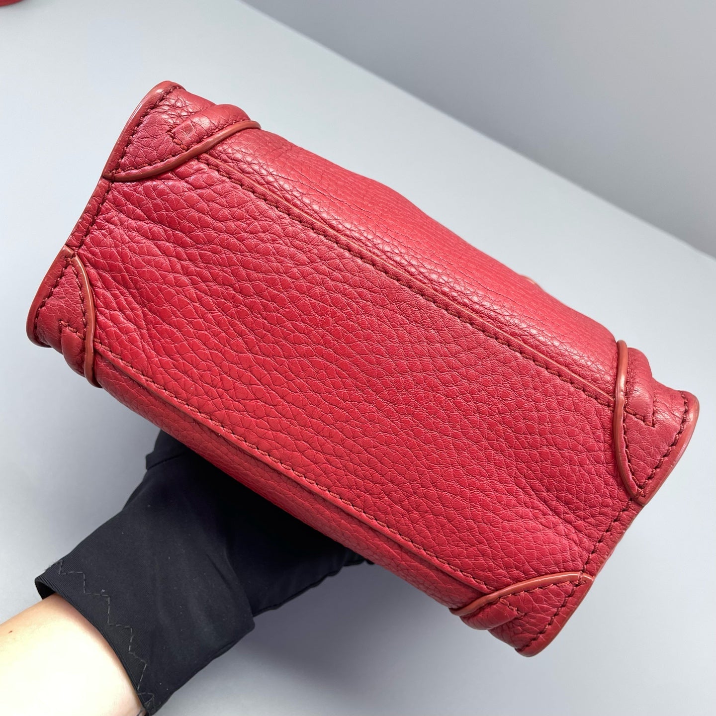 Celine - Luggage Nano - Grained leather - Red - (mini)