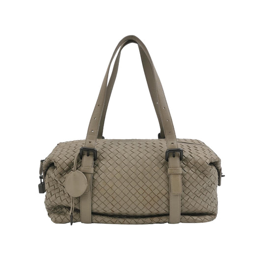 Bottega Veneta - Intrecciato Bowling Bag - Leather - Greige - (medium)