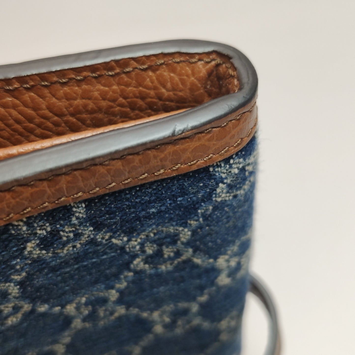 Gucci - Jackie 1961 WOC - Denim with leather trim - Blue - (mini)