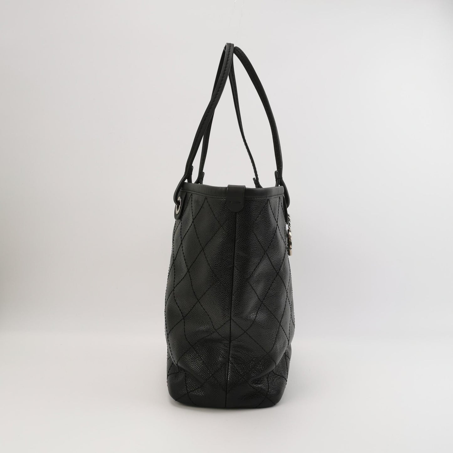 Chanel - Quilted Tote Bag (AS3128) - Caviar leather - Black - (medium)
