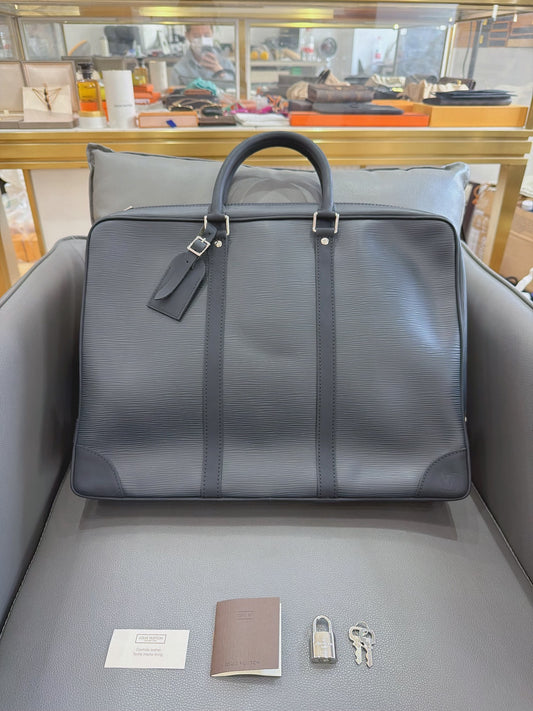 Louis Vuitton - Porte-Documents Voyage Briefcase - Epi leather - Black - (large)