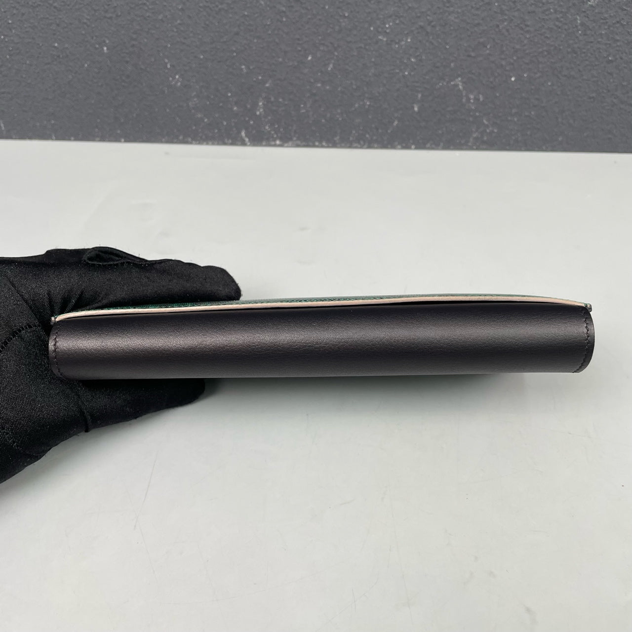 Hermès - H071034CAAA Long Wallet / Organizer - Lizard skin and calfskin leather - Black and Green - (Small)