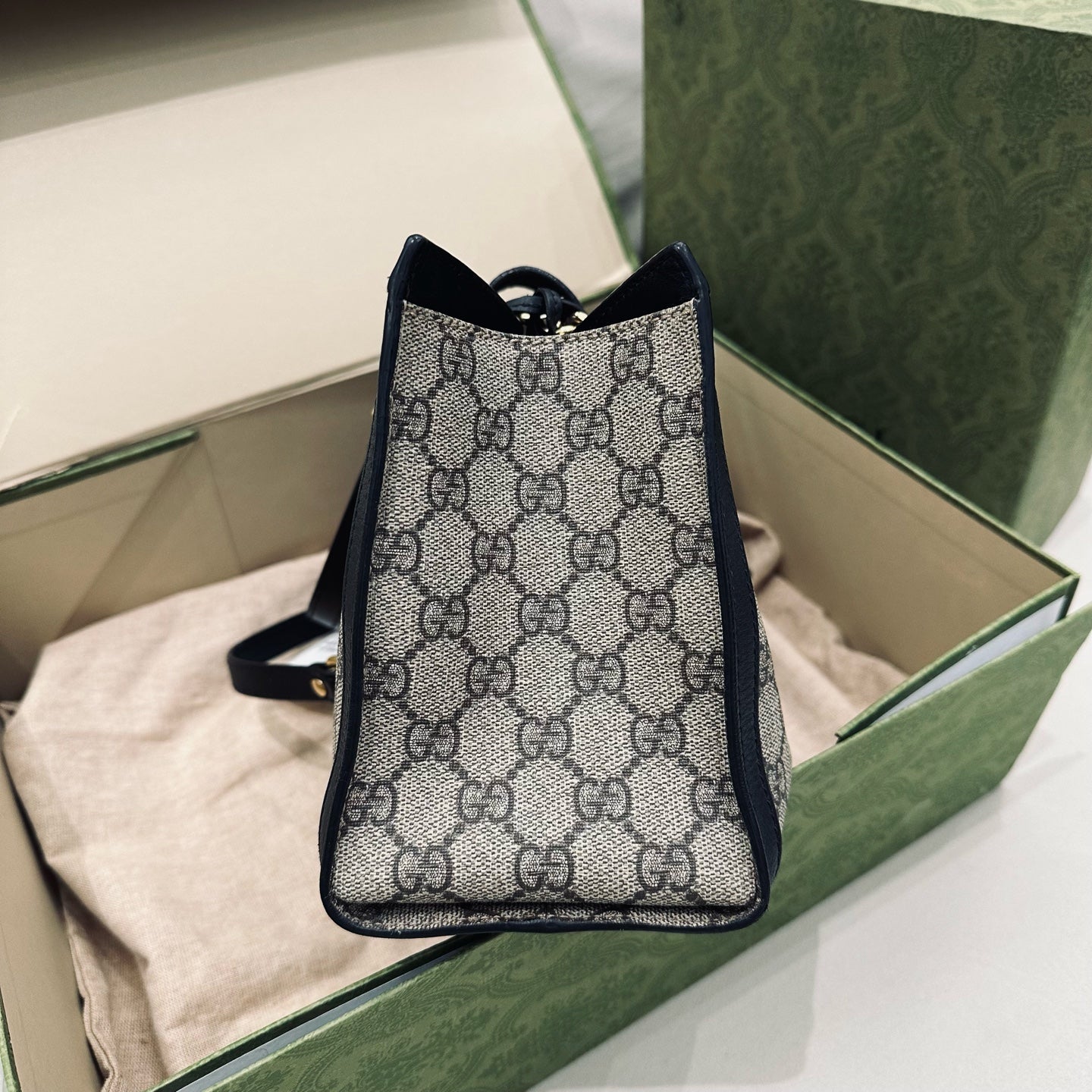 Gucci - Padlock Mini GG Supreme Shoulder Bag - GG Supreme canvas with leather trim - Black - (mini)