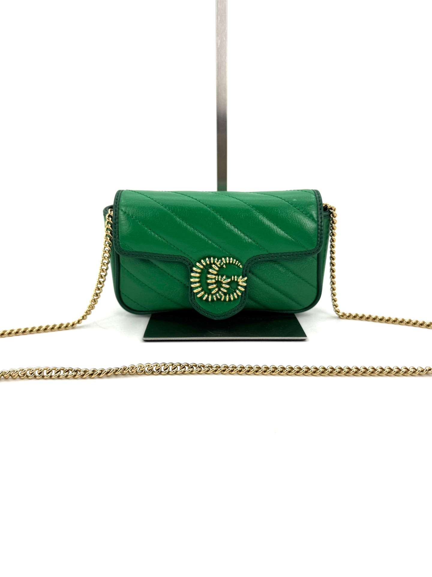Gucci - GG Marmont Super Mini - Quilted leather - Green - (mini)