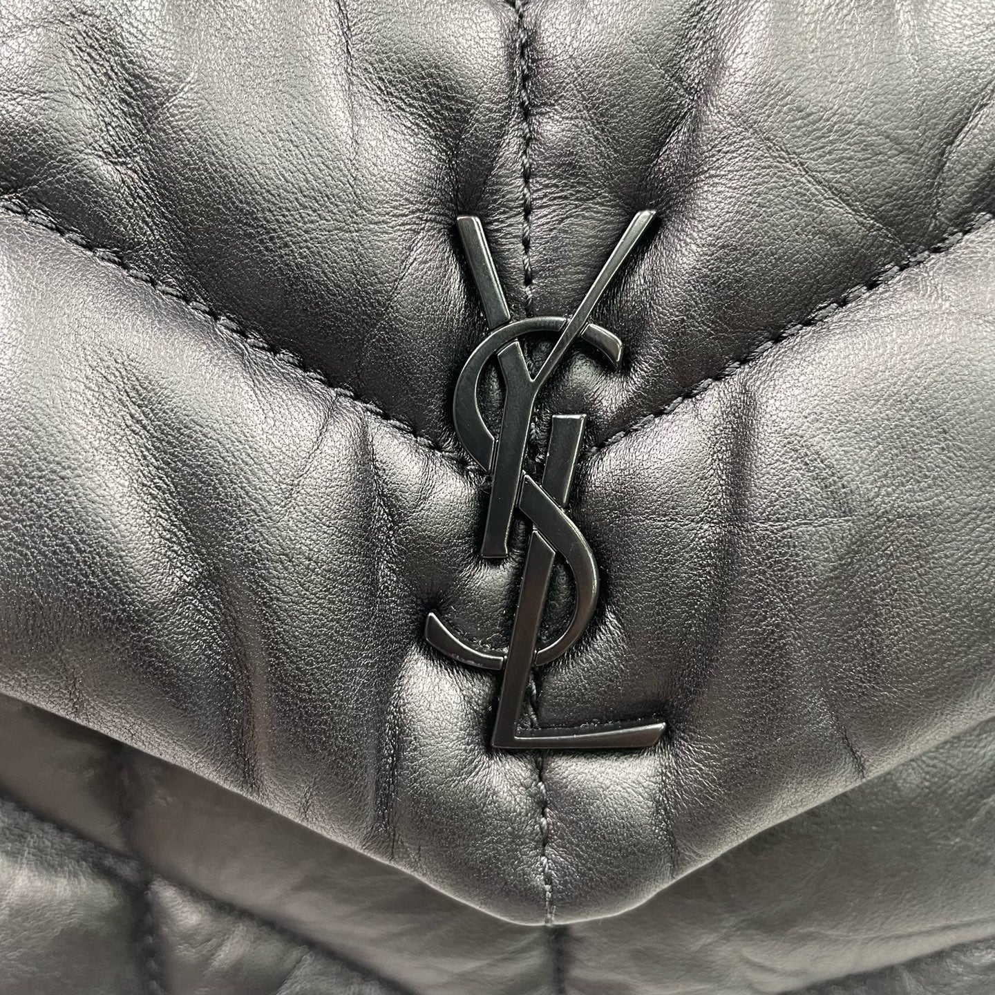 Saint Laurent - Loulou Puffer Mini - Leather - Black - (mini)