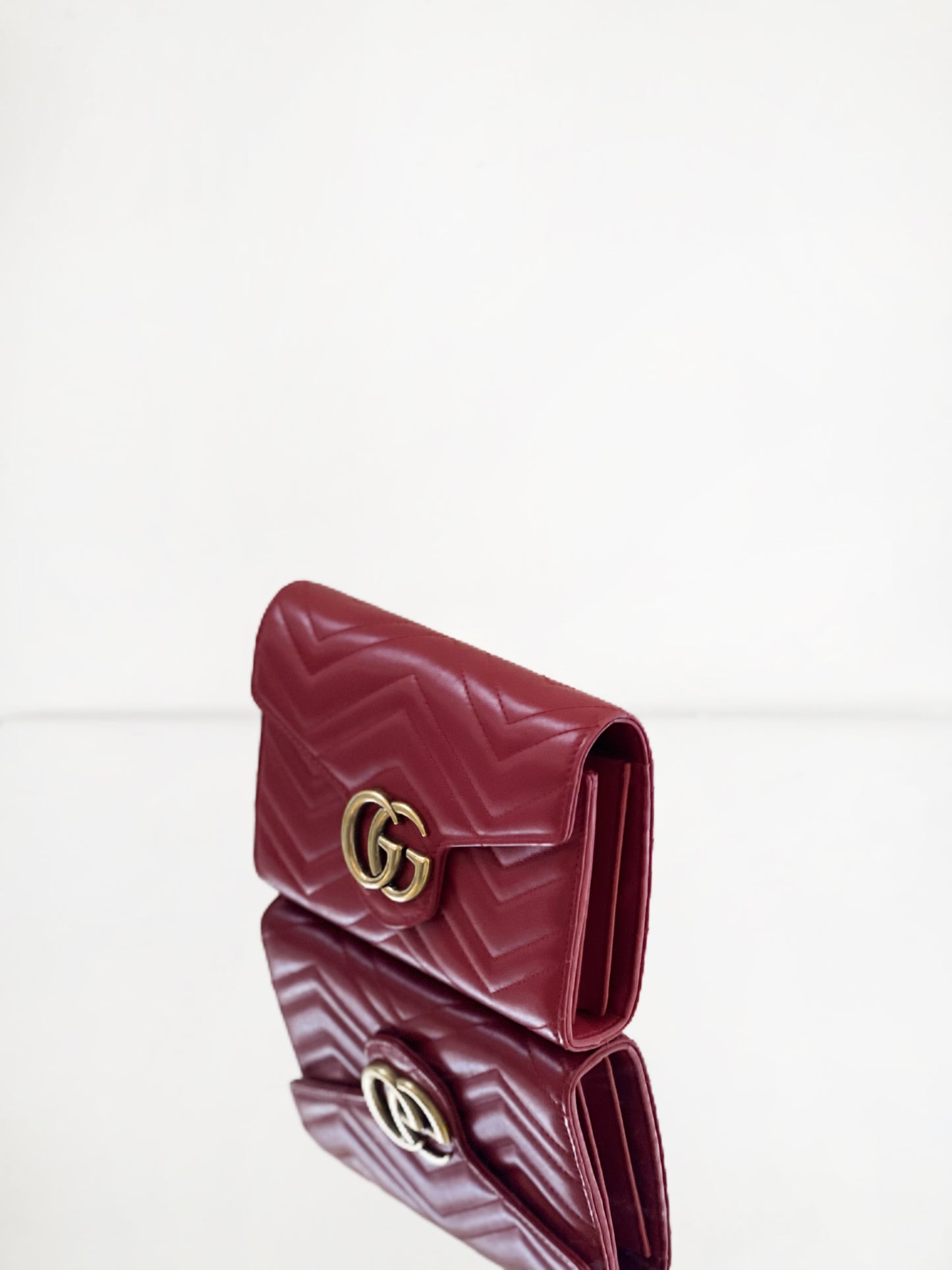 Gucci - Marmont WOC (Wallet on Chain) - Leather - Red - (mini)