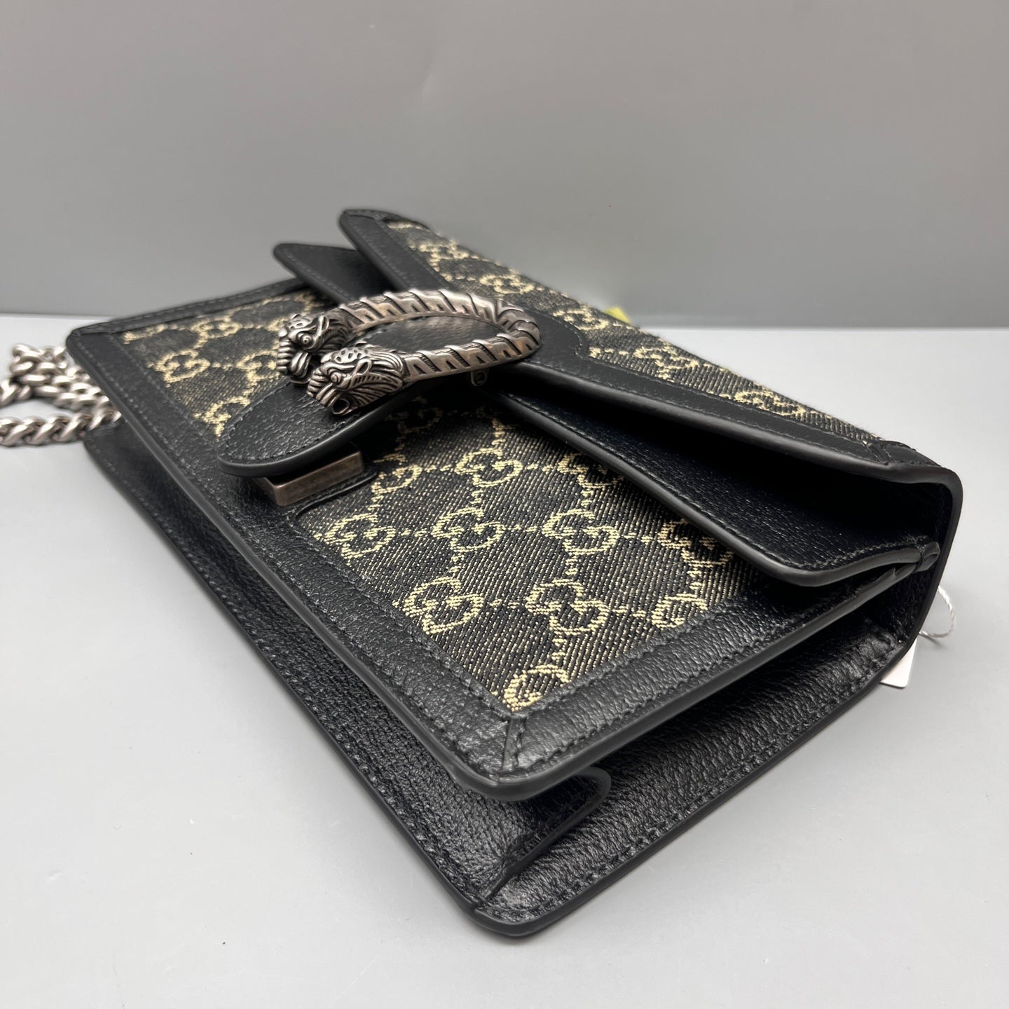 Gucci - Dionysus Shoulder Bag - Denim and Leather - Dark Blue with Gold Monogram - (Medium)