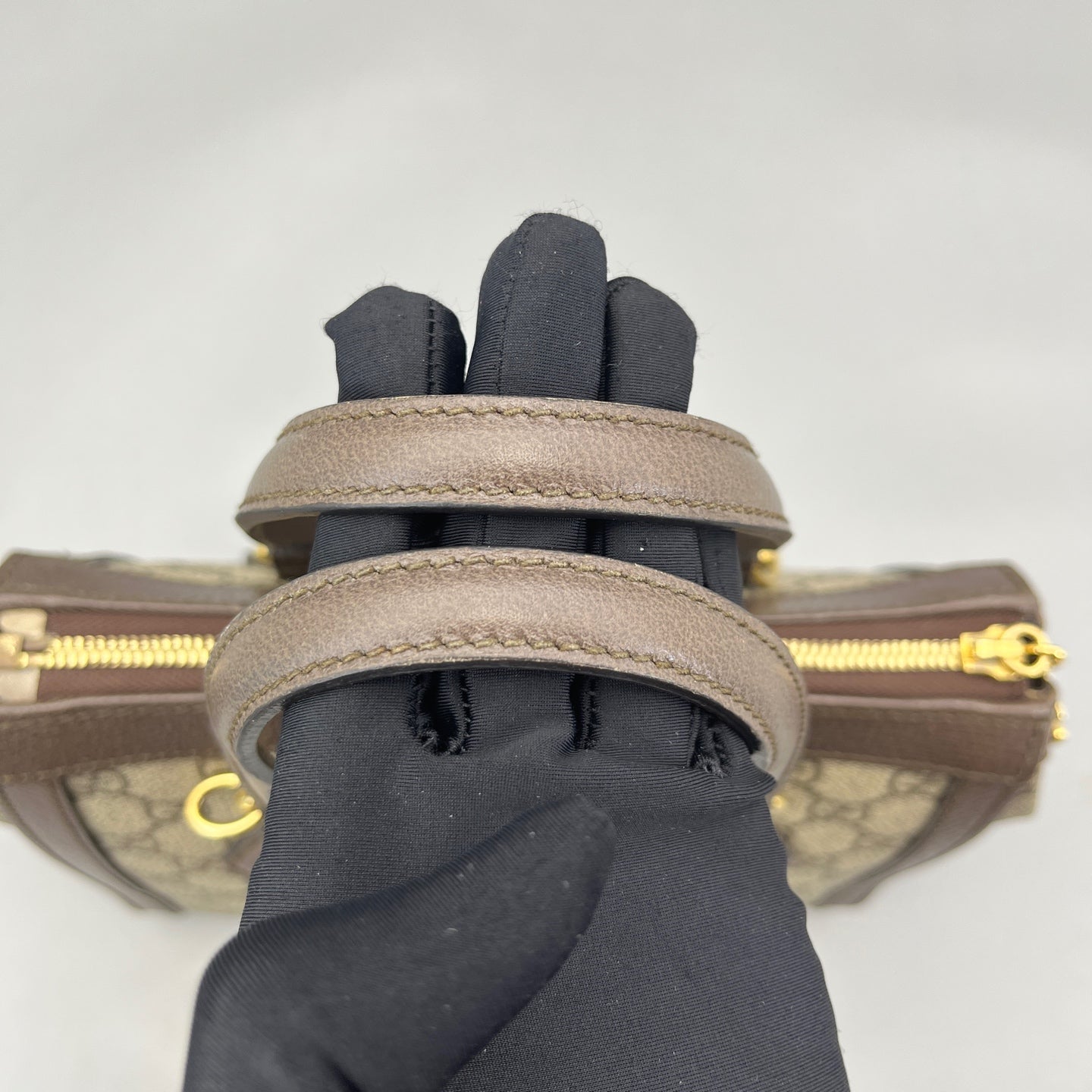 Gucci - Ophidia GG Supreme Small Top Handle Bag - GG Supreme coated canvas with grained leather trim - Brown - (small)