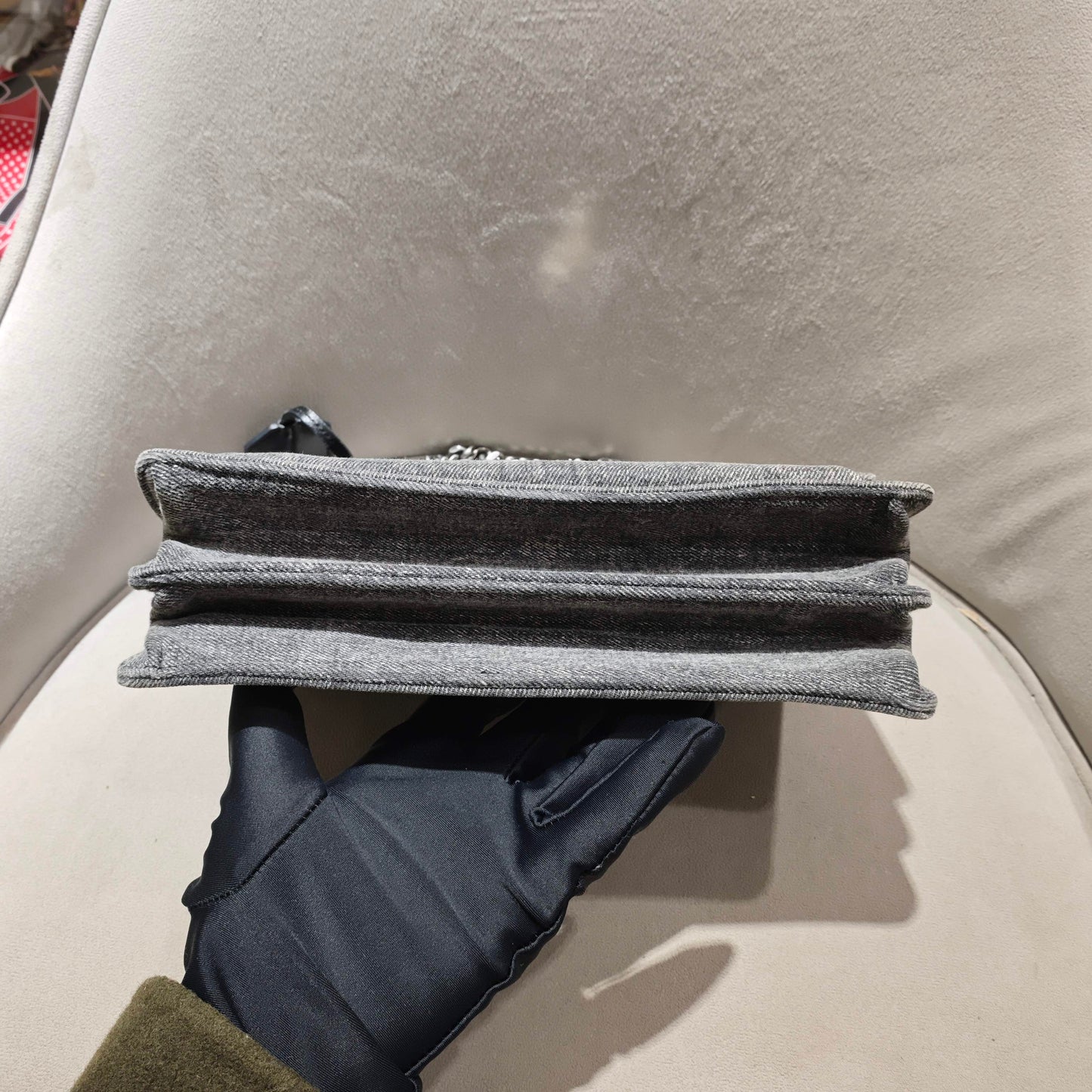 Saint Laurent - Sunset Bag - Denim - Jeans - Grey - (small)