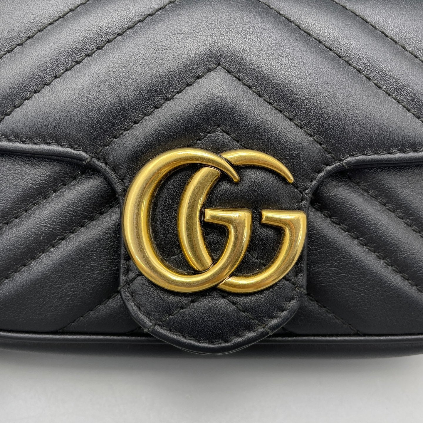 Gucci - GG Marmont Super Mini - Leather - Black - (mini)