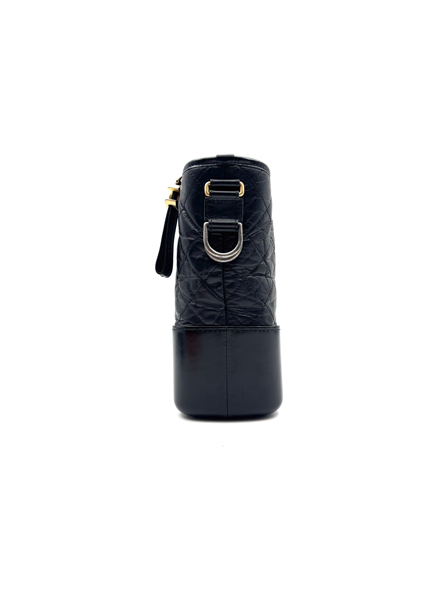 Chanel - Gabrielle Hobo Bag - Calfskin leather - Black with Gold-Tone and Silver-Tone Hardware - (Medium)