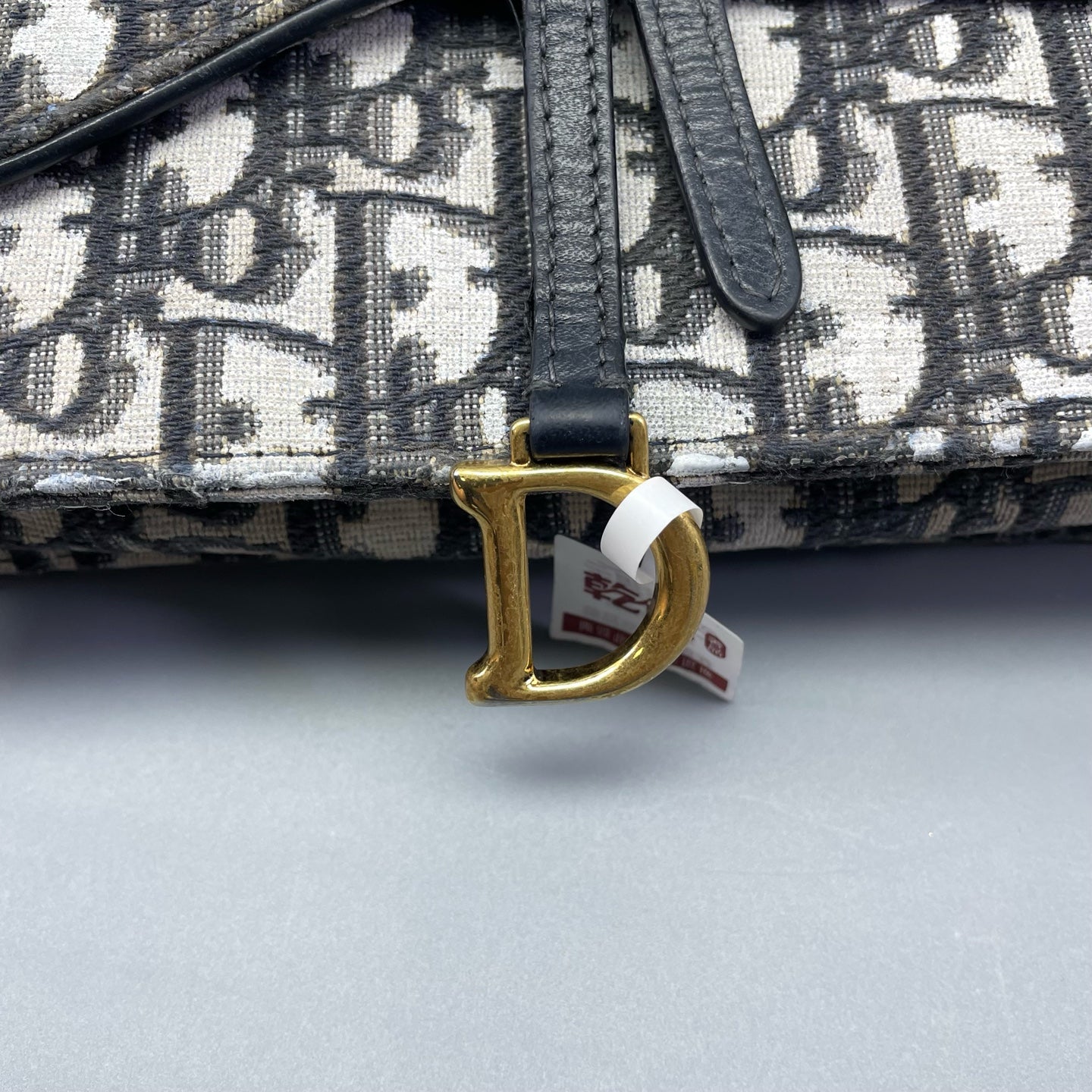 Dior - Saddle Oblique Wallet on Chain (WOC) - Jacquard canvas with leather trim - Black - (mini)