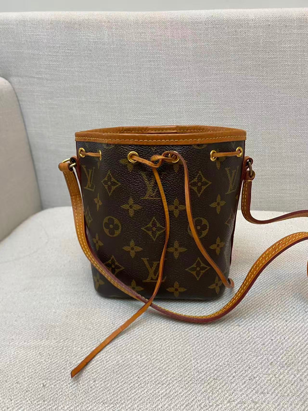 Louis Vuitton - Nano Noe - Monogram coated canvas with natural cowhide leather trim - Brown - (mini)