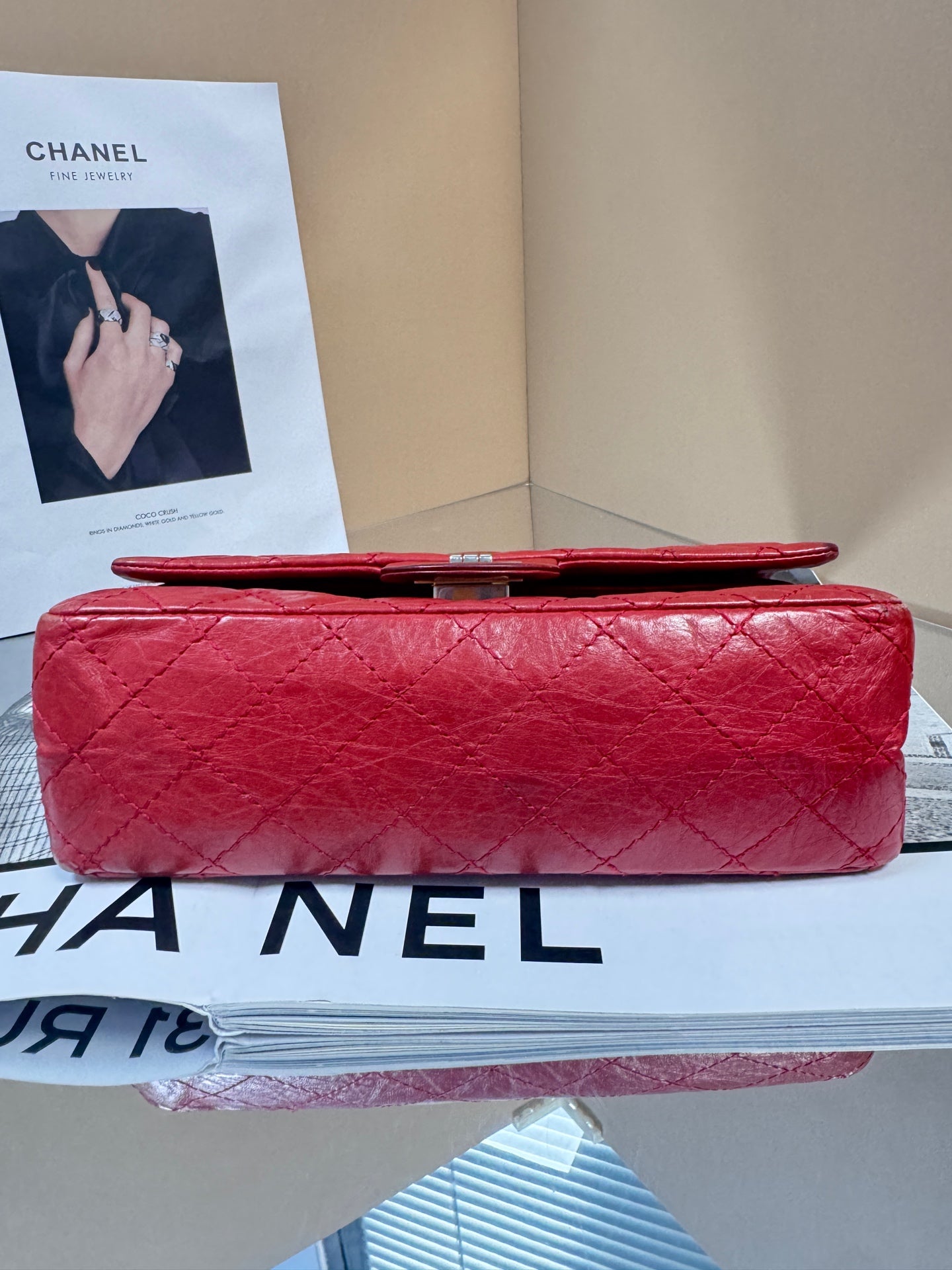 Chanel - 2.55 - Aged Calfskin Leather - Red - (Small)