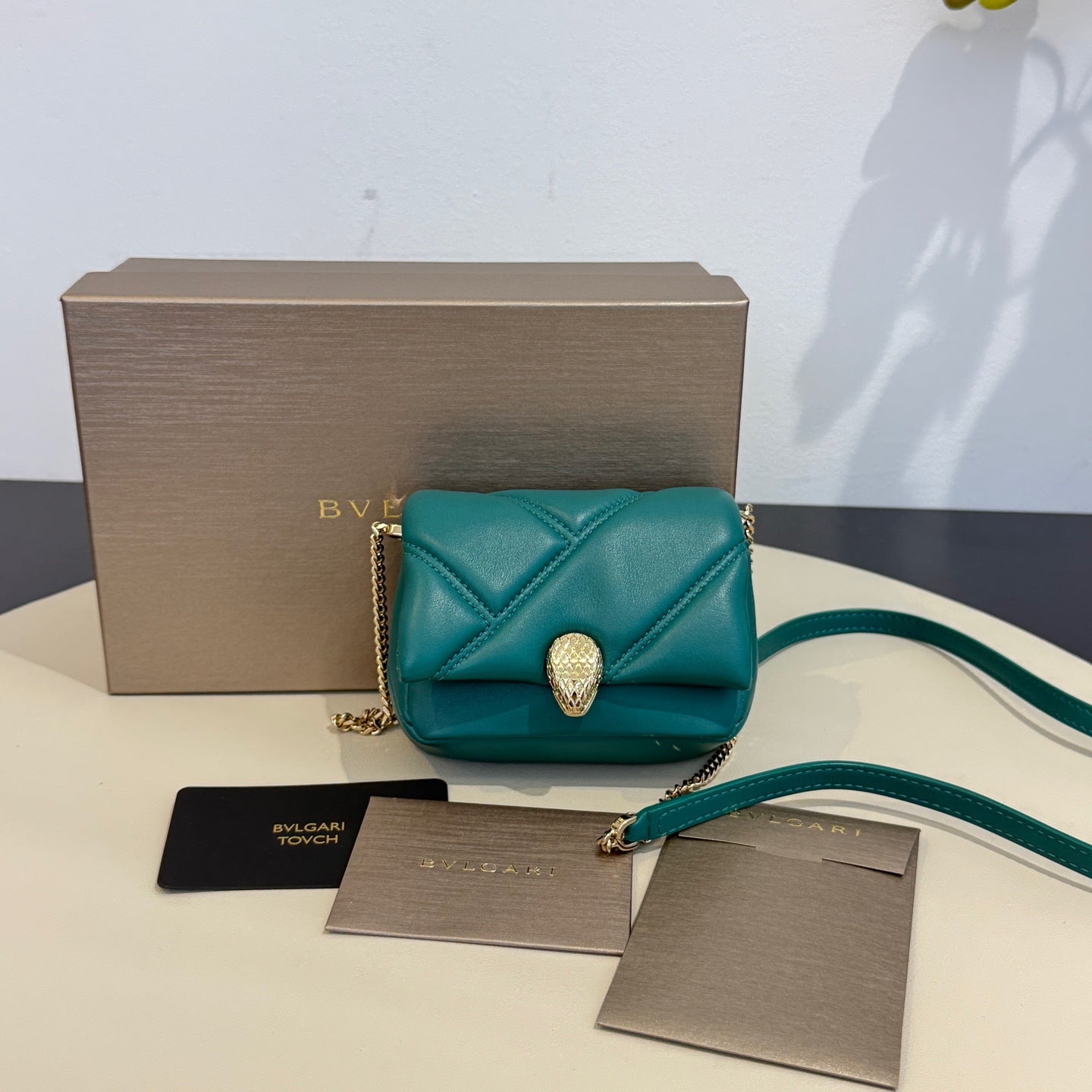 Bvlgari - Serpenti Cabochon Micro Bag - Leather - Green - (mini)