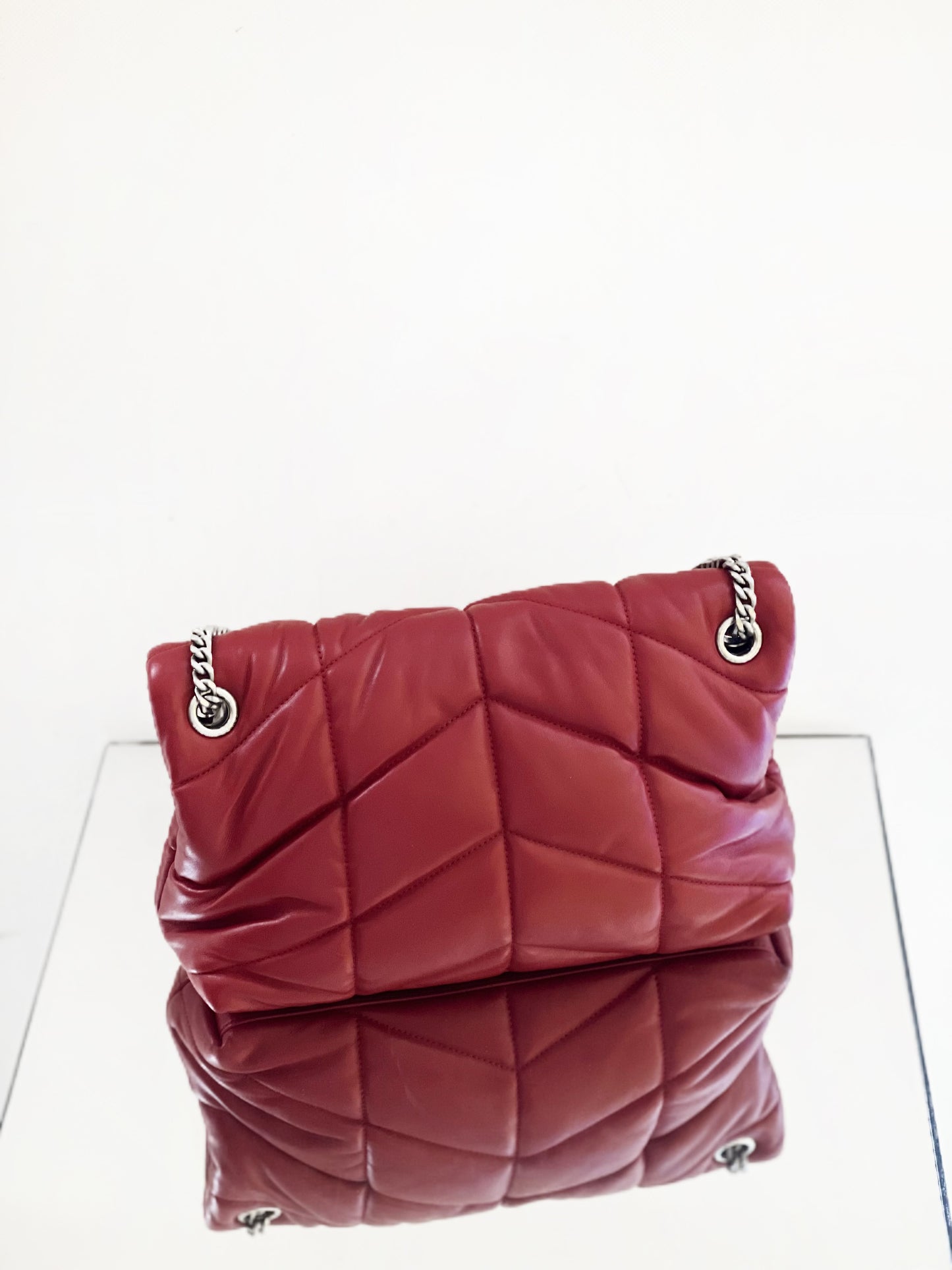 Saint Laurent - LouLou Puffer - Leather - Red - (small)